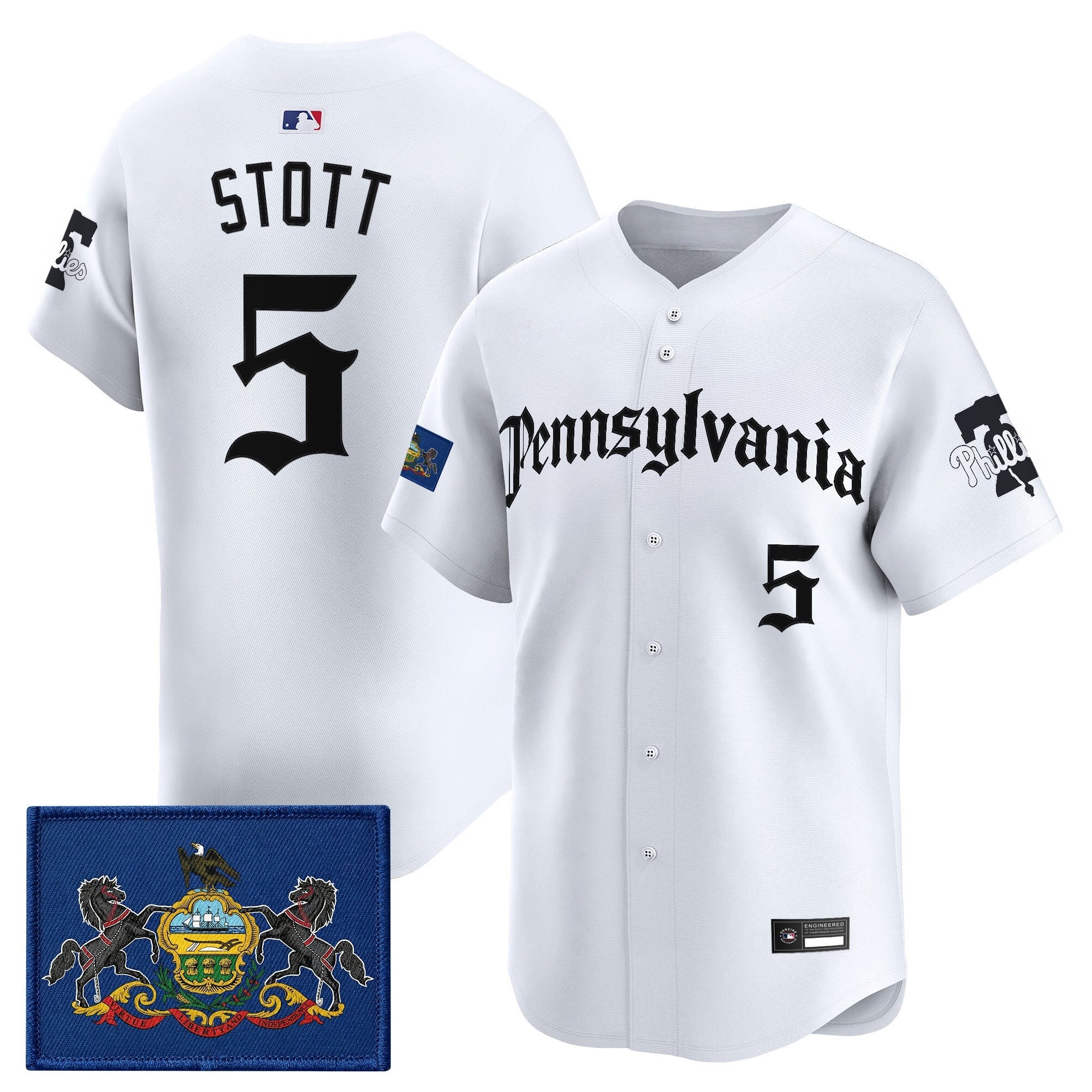Men's Phillies 'Pennsylvania Gothic Edition' Vapor Premier Limited Jersey - All Stitched