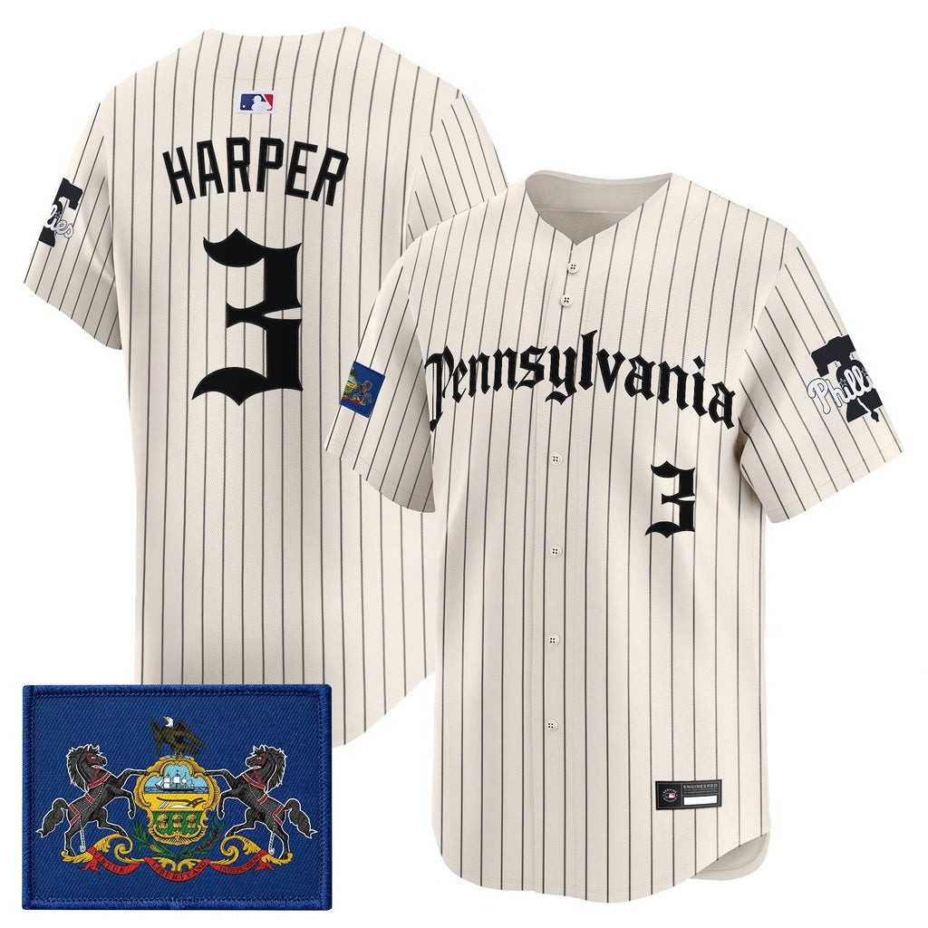 Men's Phillies 'Pennsylvania Gothic Edition' Vapor Premier Limited Jersey - All Stitched
