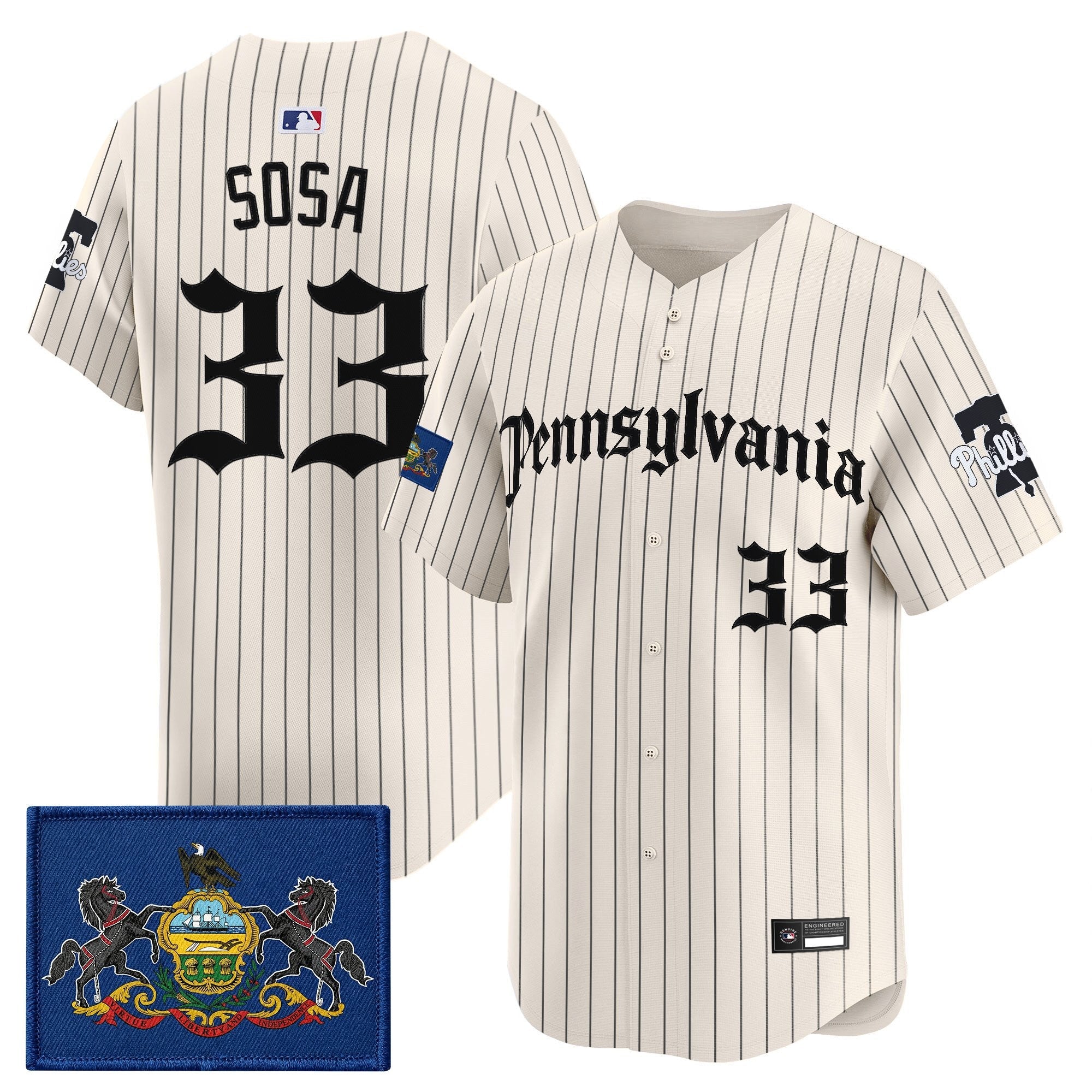 Men's Phillies 'Pennsylvania Gothic Edition' Vapor Premier Limited Jersey - All Stitched