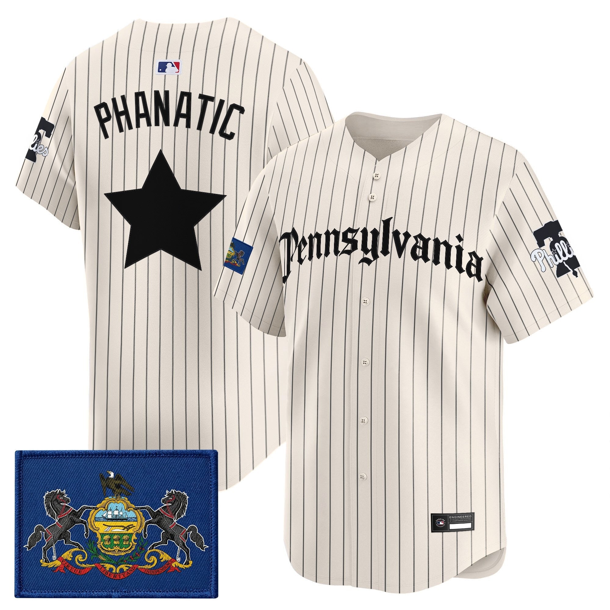 Men's Phillies 'Pennsylvania Gothic Edition' Vapor Premier Limited Jersey - All Stitched