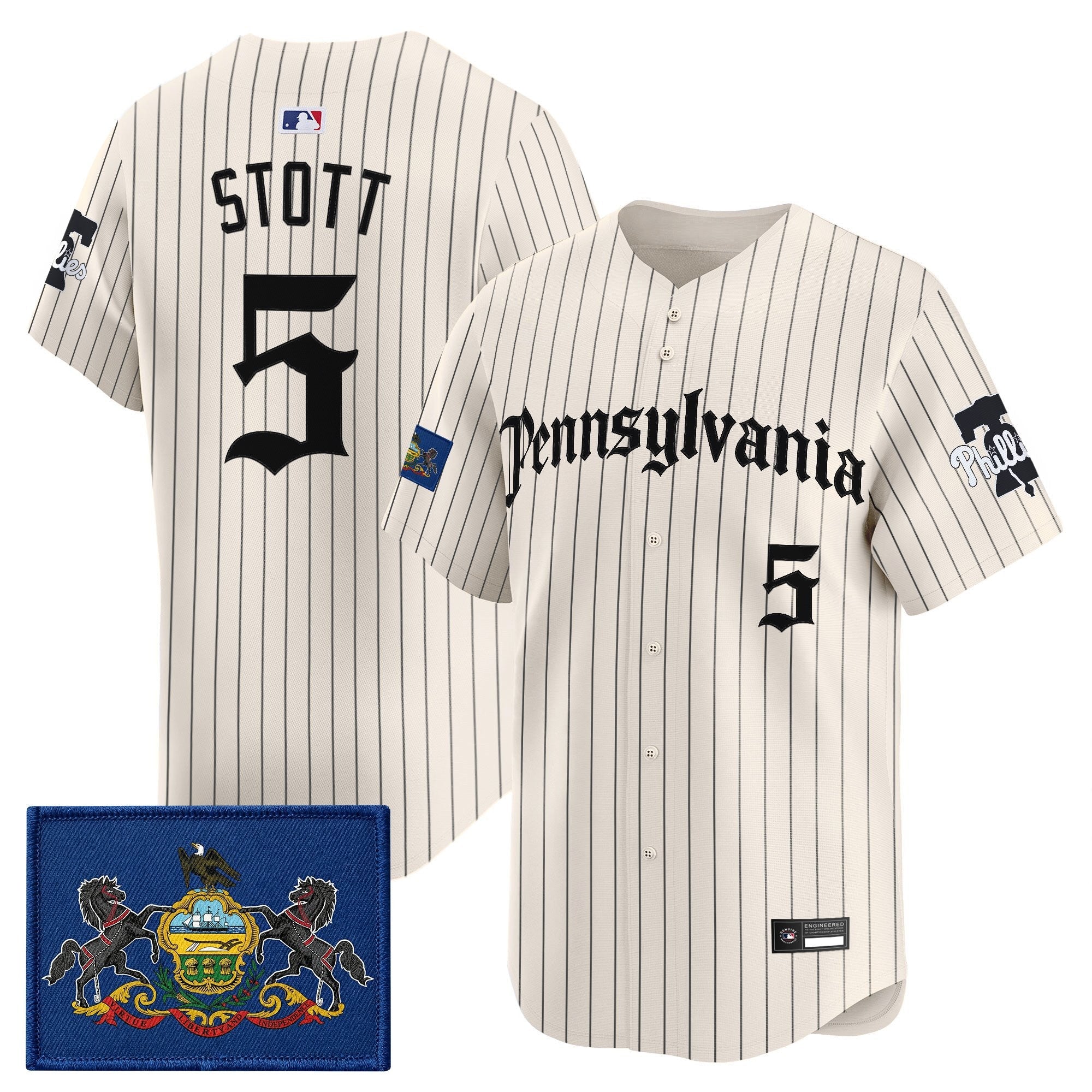 Men's Phillies 'Pennsylvania Gothic Edition' Vapor Premier Limited Jersey - All Stitched