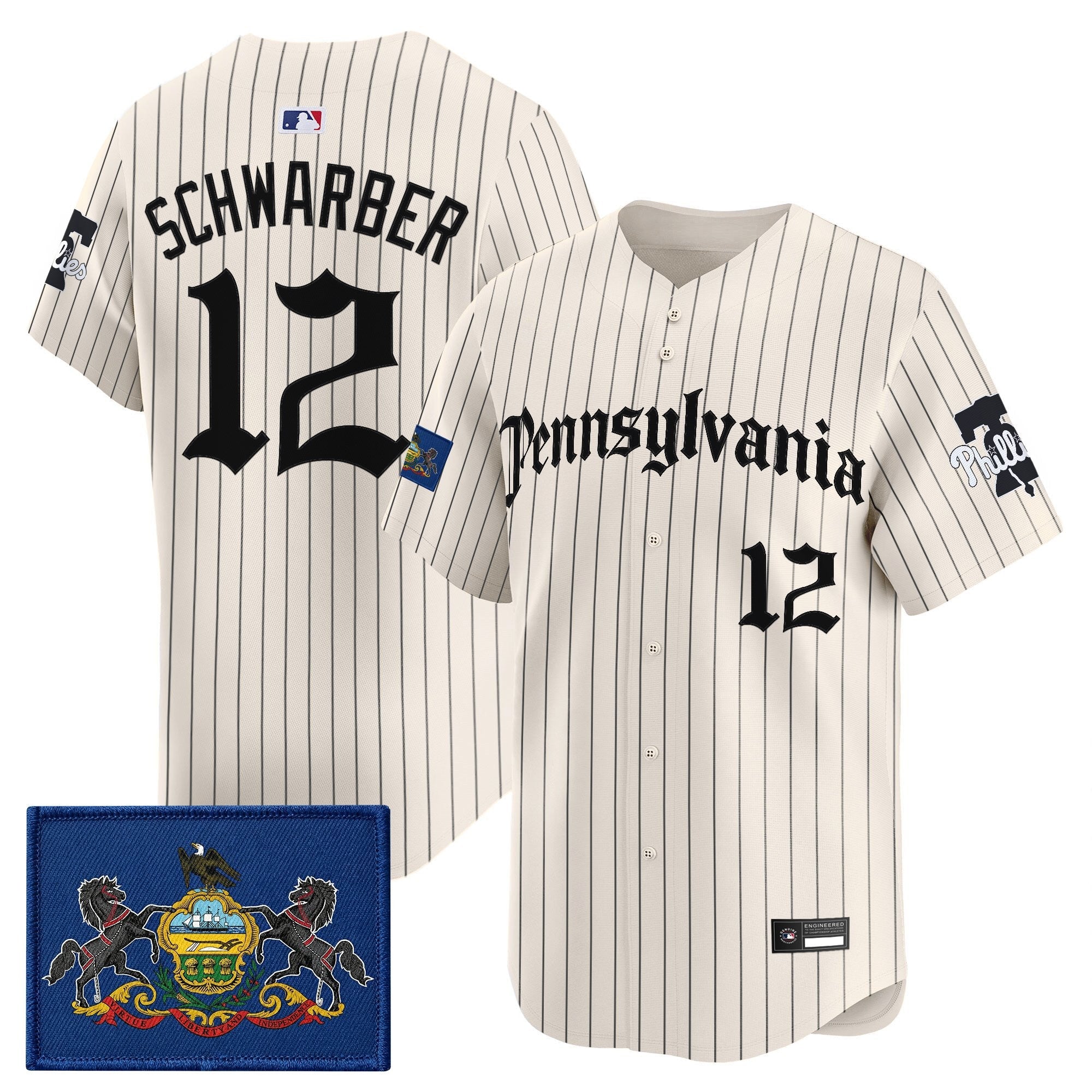 Men's Phillies 'Pennsylvania Gothic Edition' Vapor Premier Limited Jersey - All Stitched