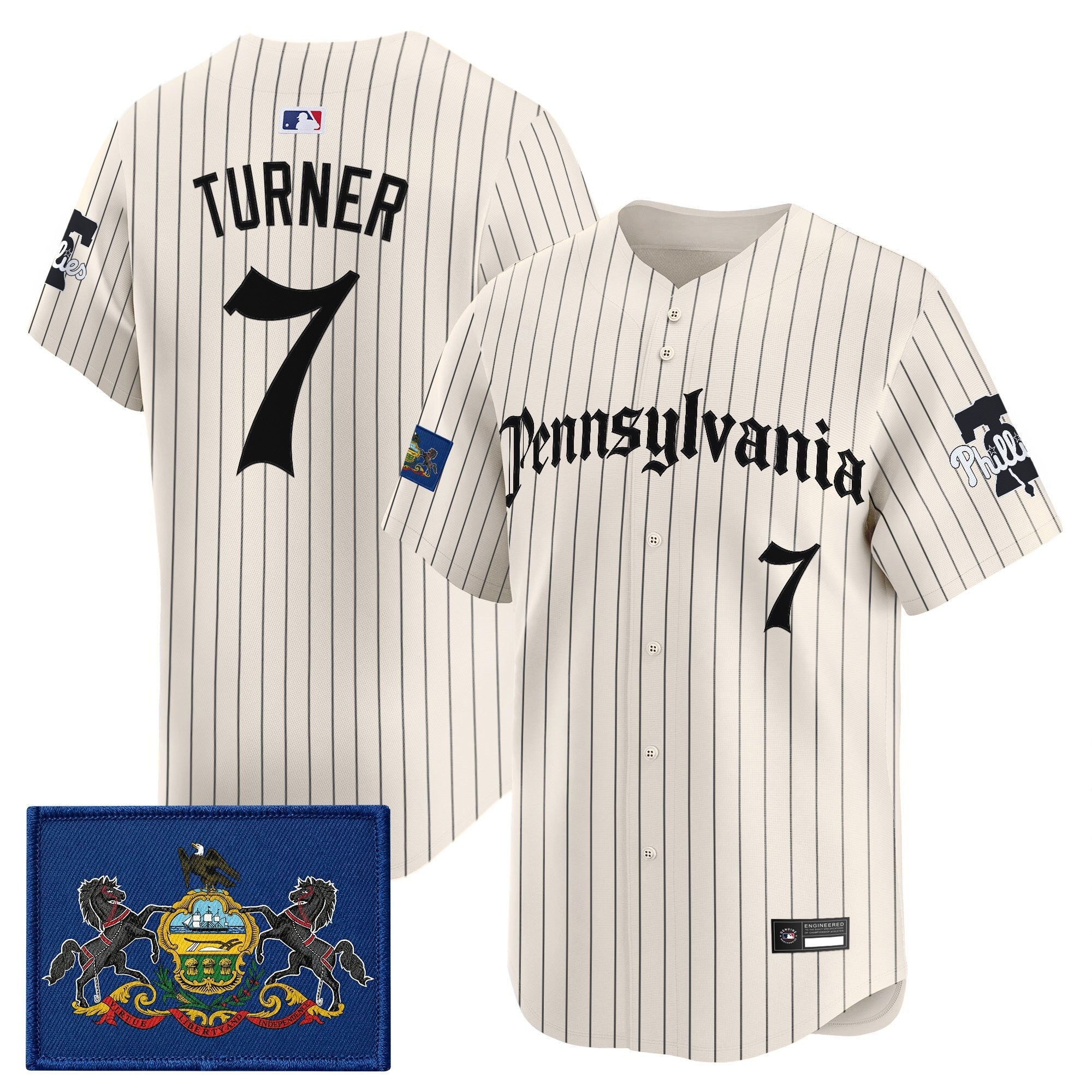 Men's Phillies 'Pennsylvania Gothic Edition' Vapor Premier Limited Jersey - All Stitched