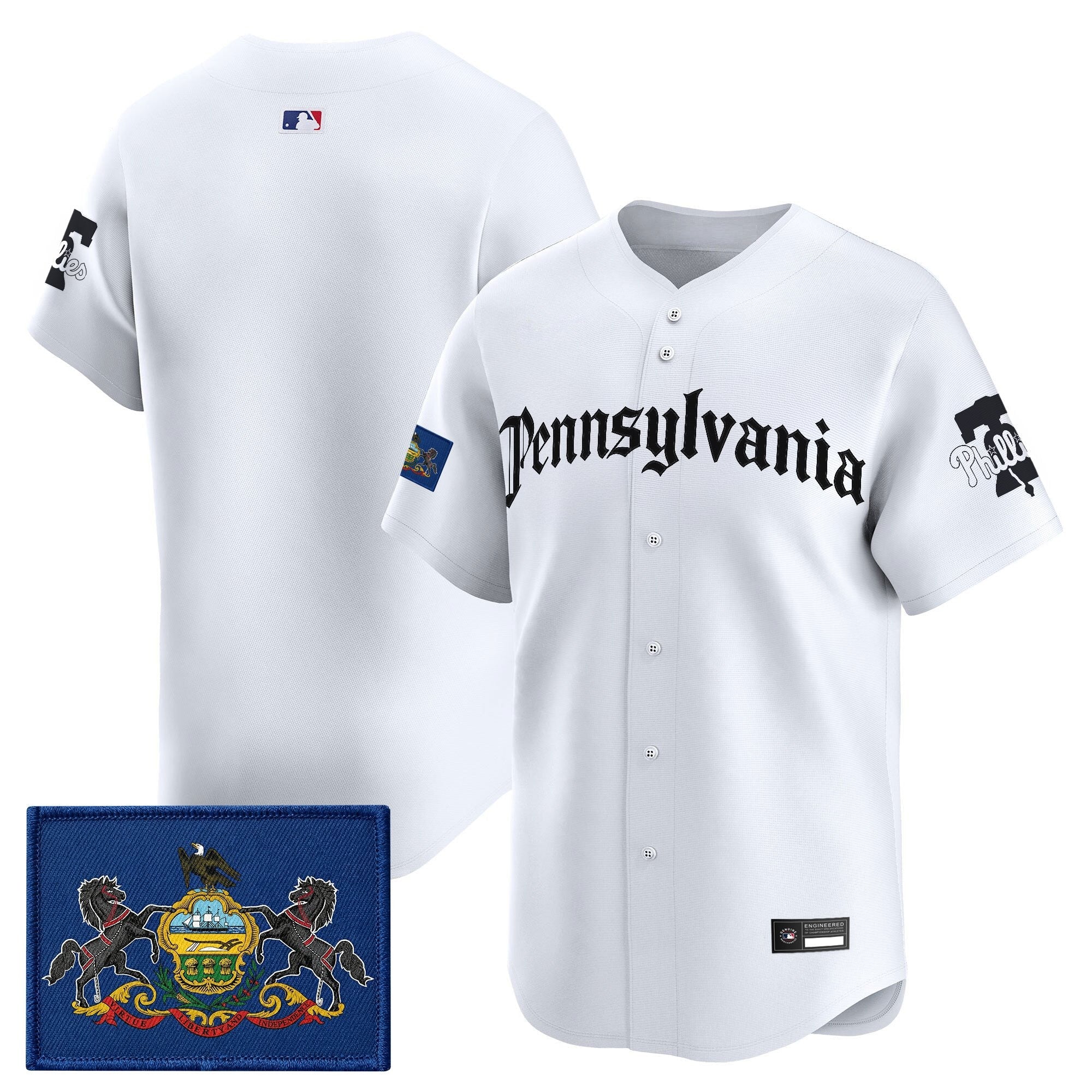 Men's Phillies 'Pennsylvania Gothic Edition' Vapor Premier Limited Jersey - All Stitched