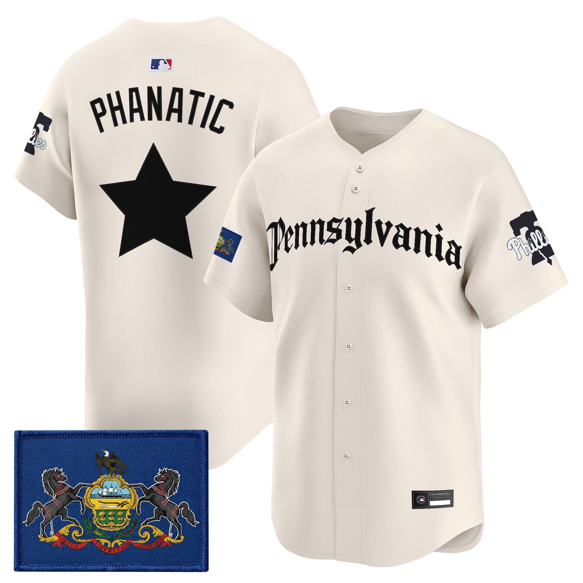 Men's Phillies 'Pennsylvania Gothic Edition' Vapor Premier Limited Jersey - All Stitched