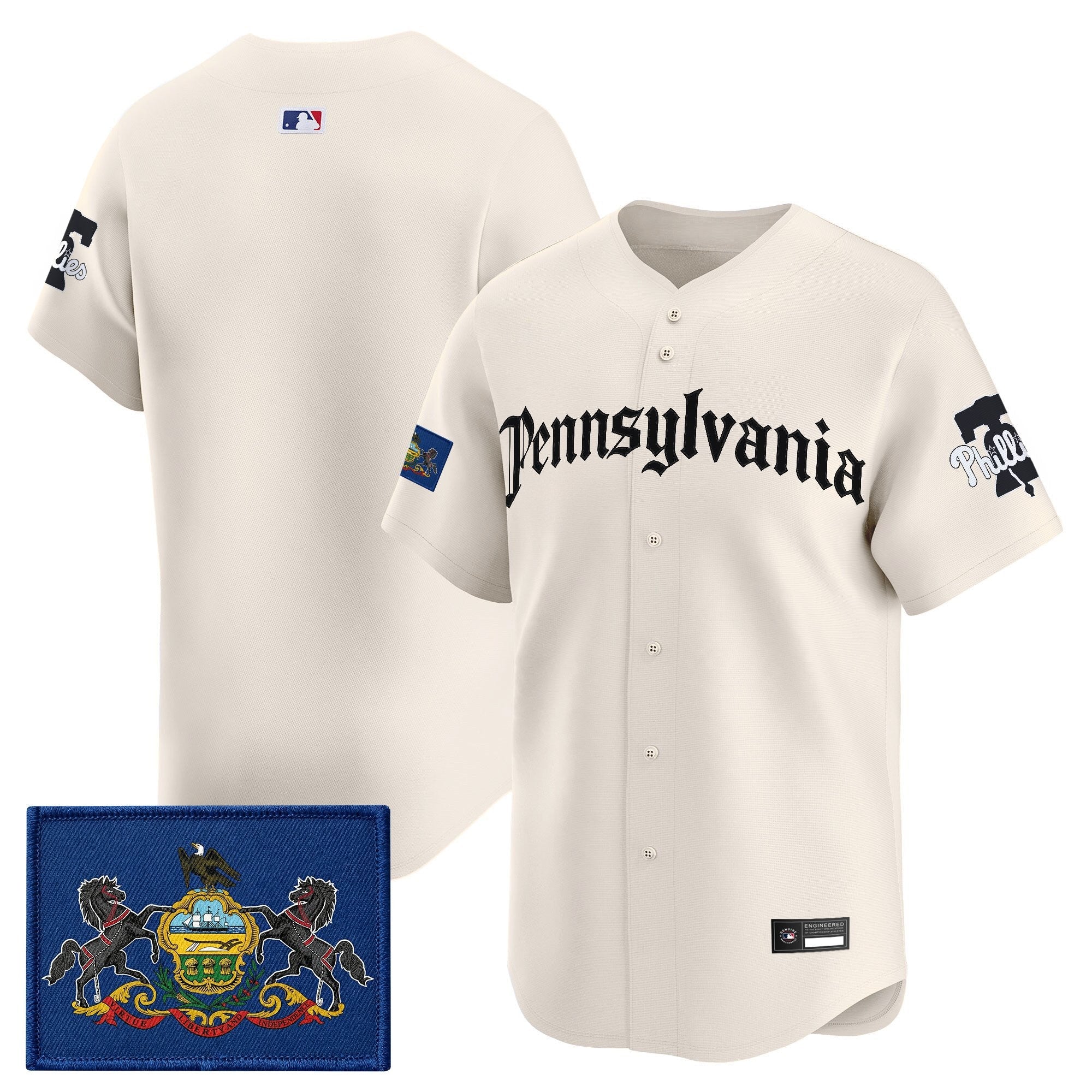 Men's Phillies 'Pennsylvania Gothic Edition' Vapor Premier Limited Jersey - All Stitched