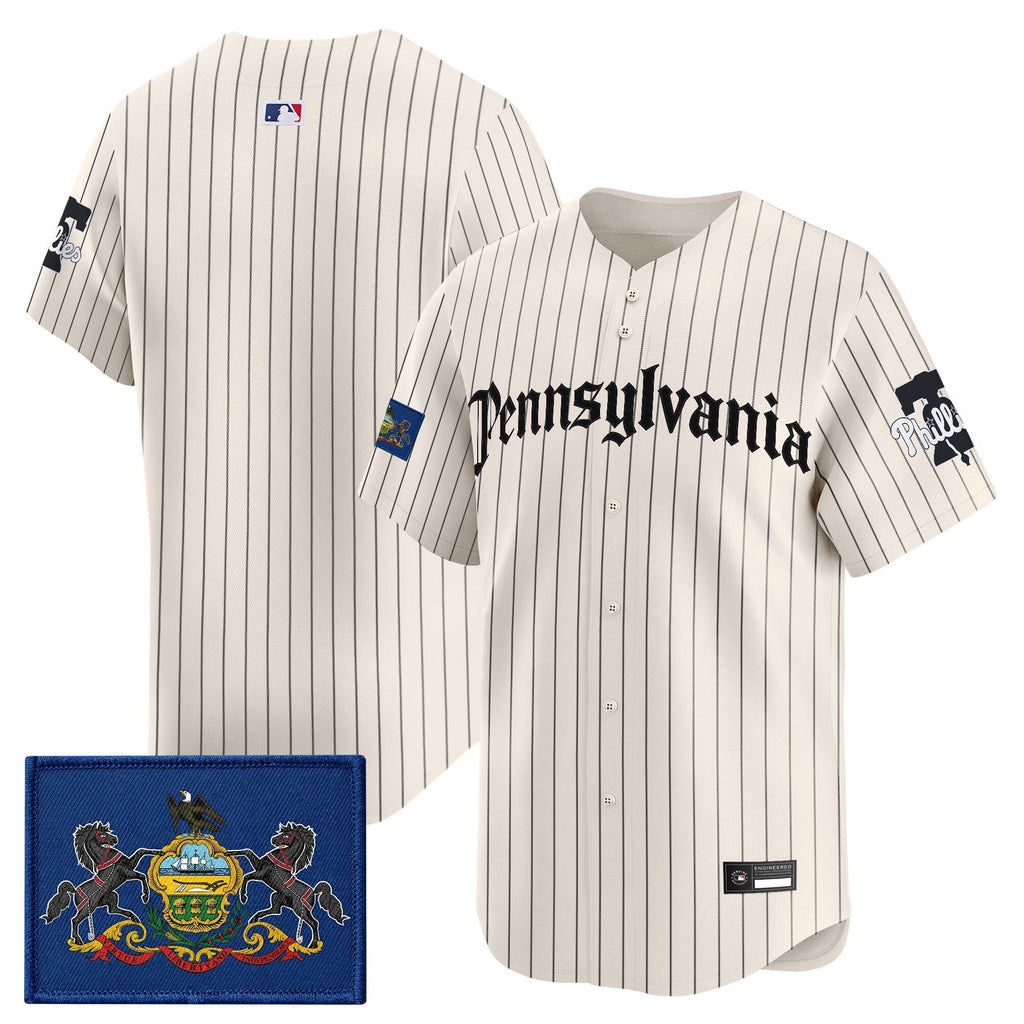 Men's Phillies 'Pennsylvania Gothic Edition' Vapor Premier Limited Jersey - All Stitched