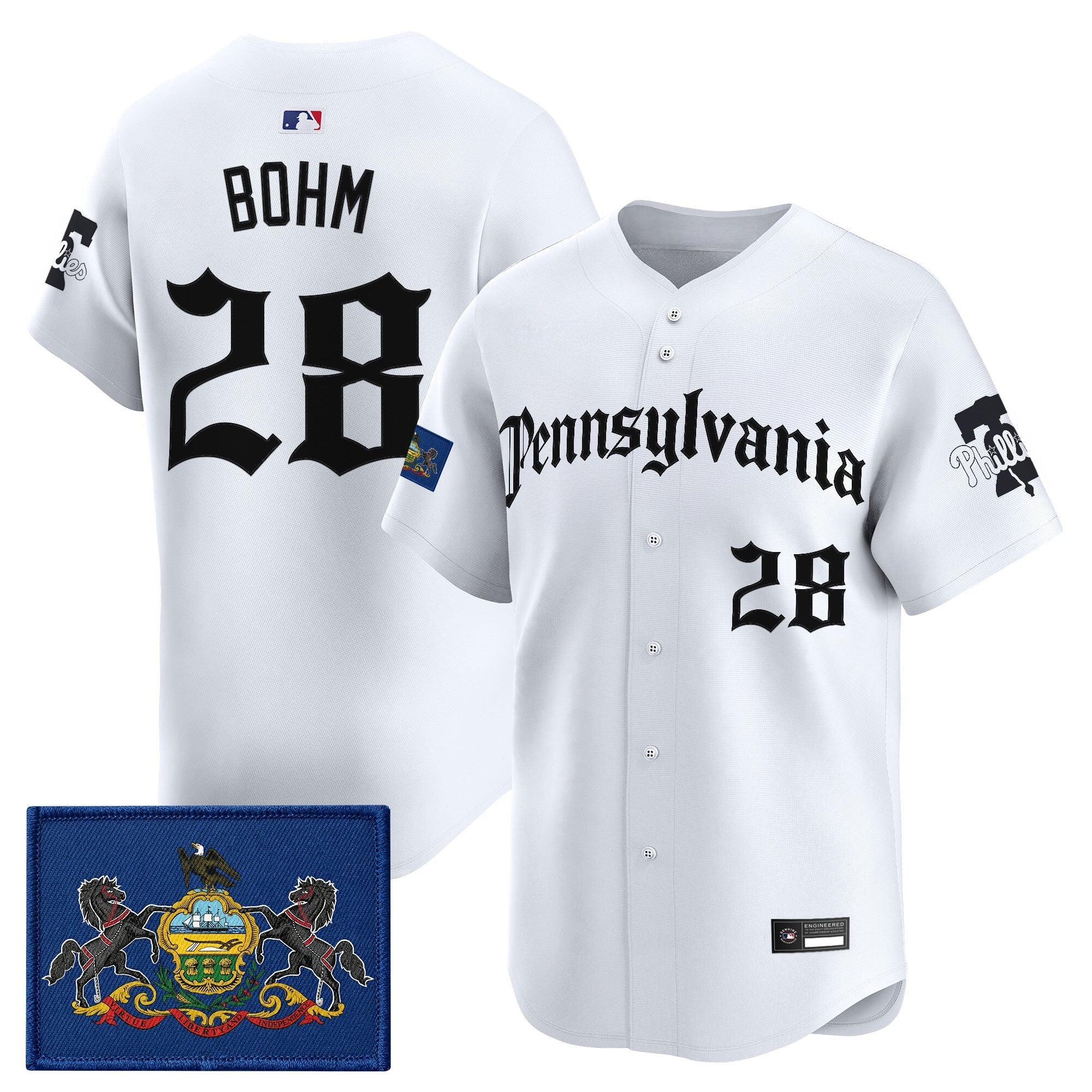 Men's Phillies 'Pennsylvania Gothic Edition' Vapor Premier Limited Jersey - All Stitched