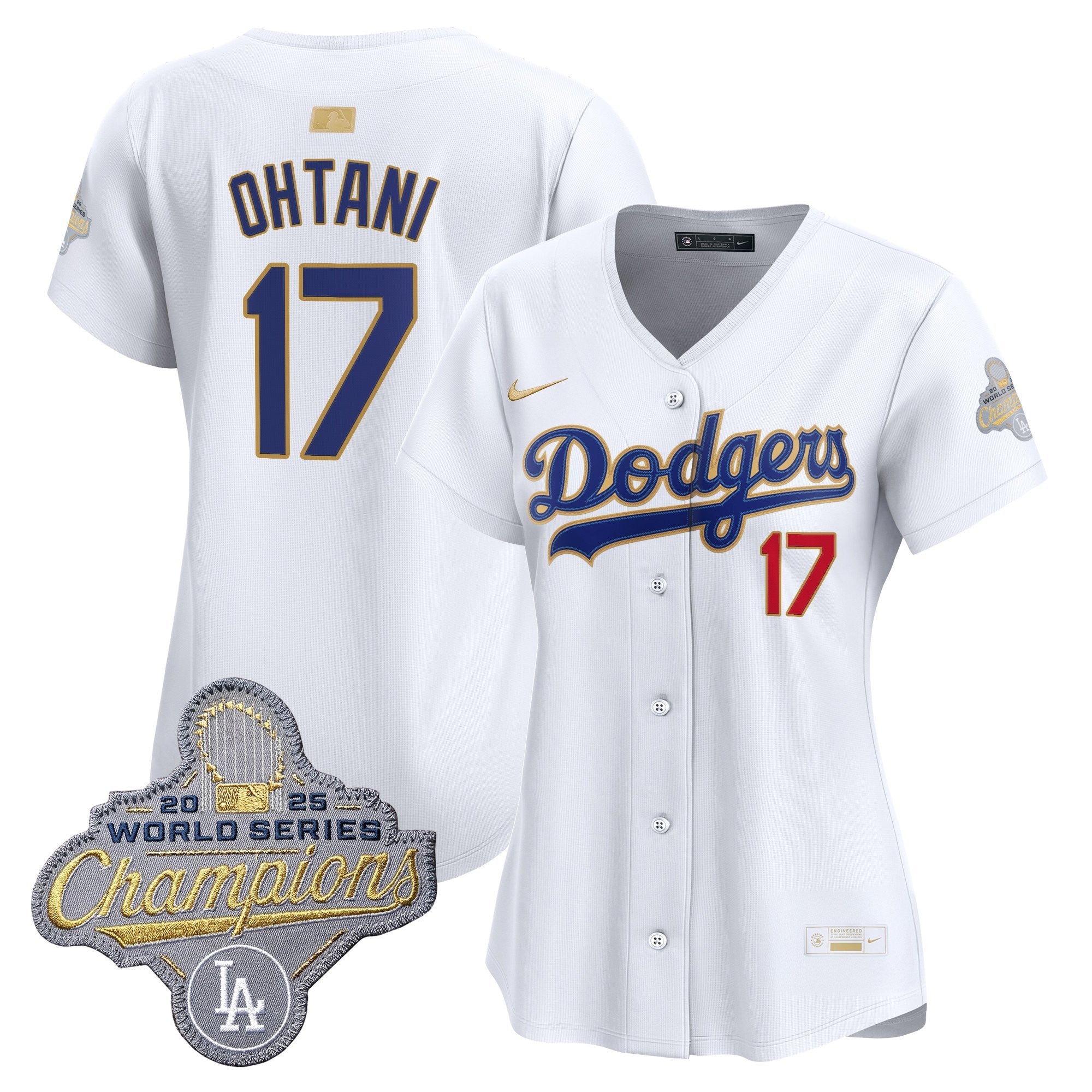 Women's Los Angeles Dodgers "Gold Collection" Premier Limited Jersey - All Stitched