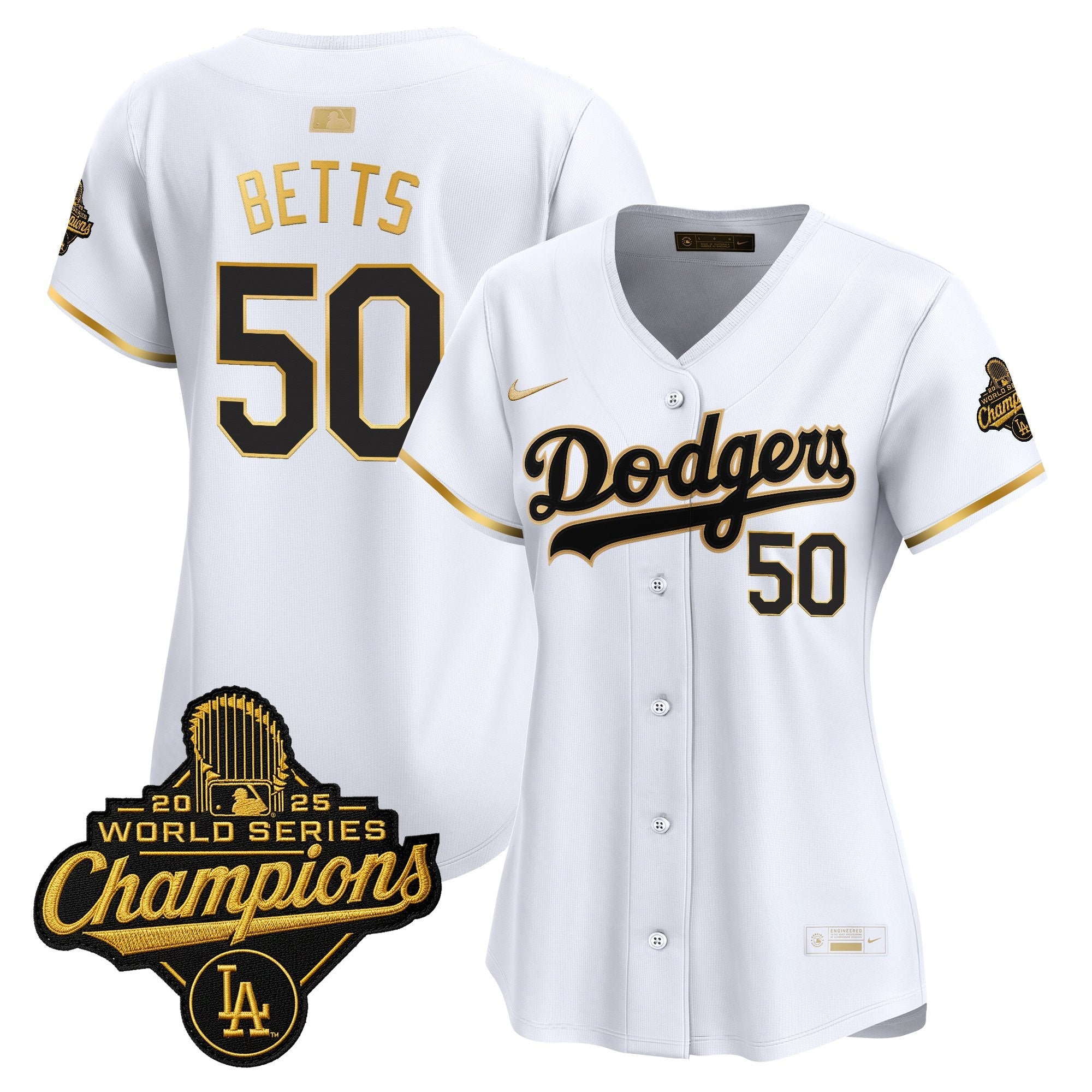 Women's Los Angeles Dodgers "Gold Collection" Premier Limited Jersey - All Stitched