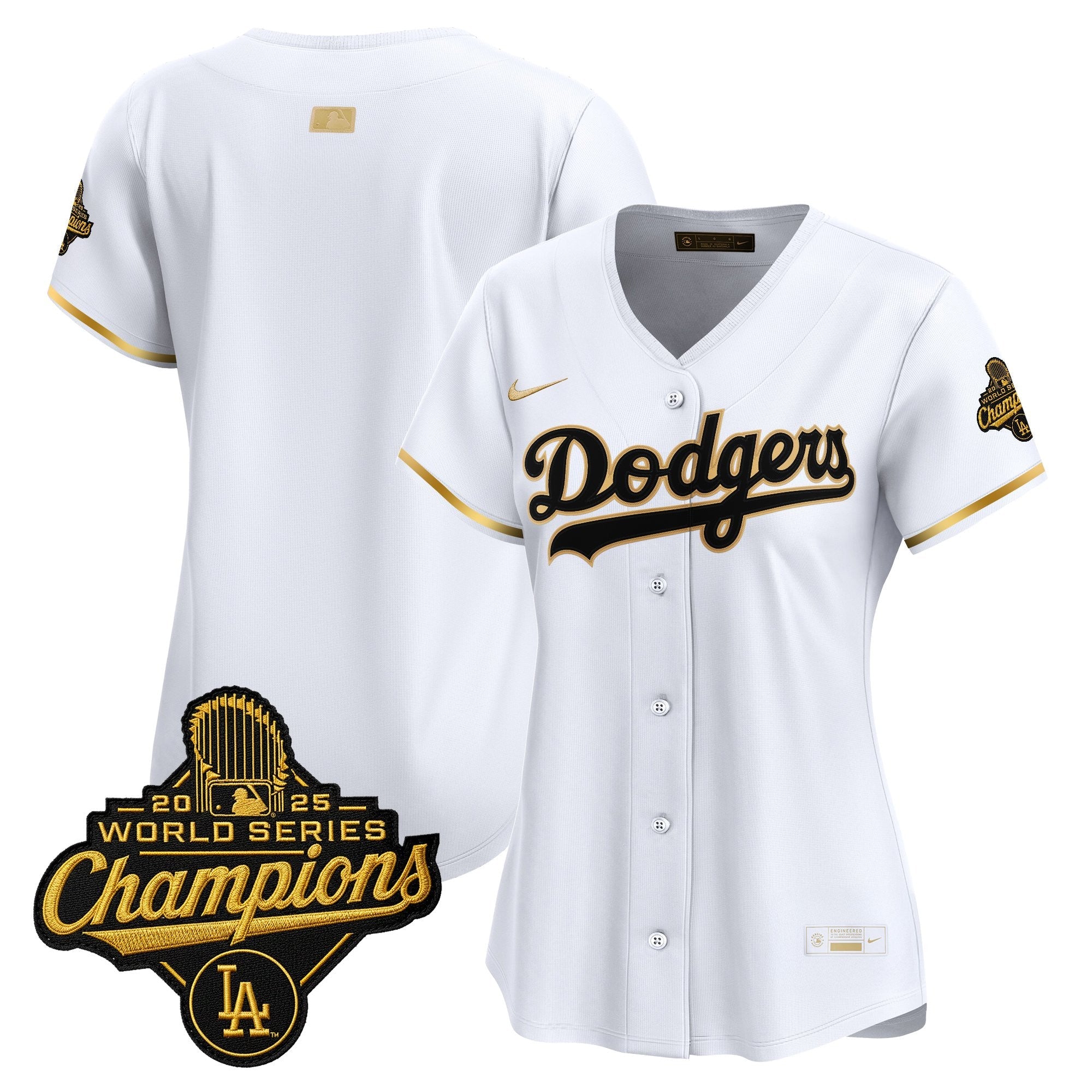 Women's Los Angeles Dodgers "Gold Collection" Premier Limited Jersey - All Stitched