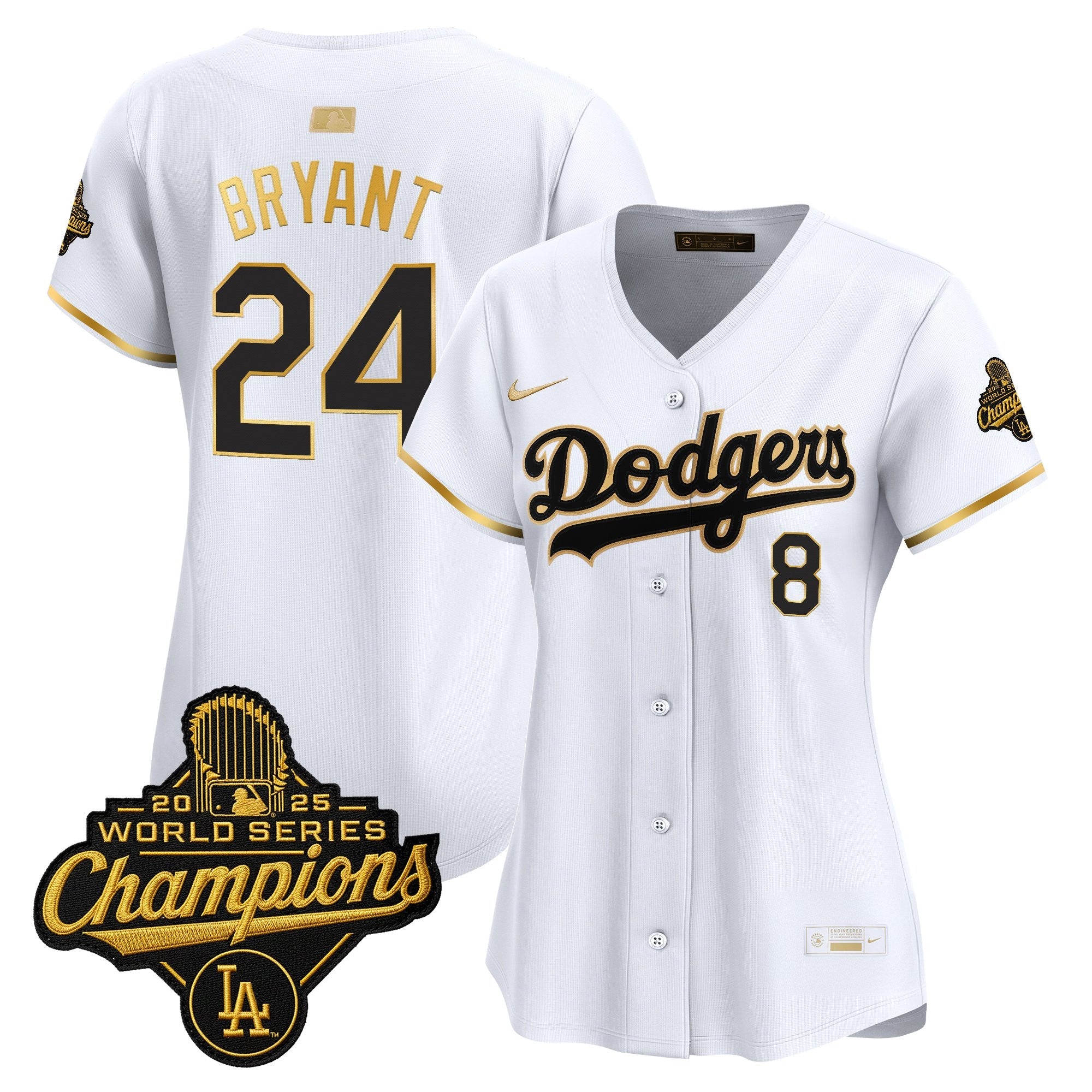 Women's Los Angeles Dodgers "Gold Collection" Premier Limited Jersey - All Stitched