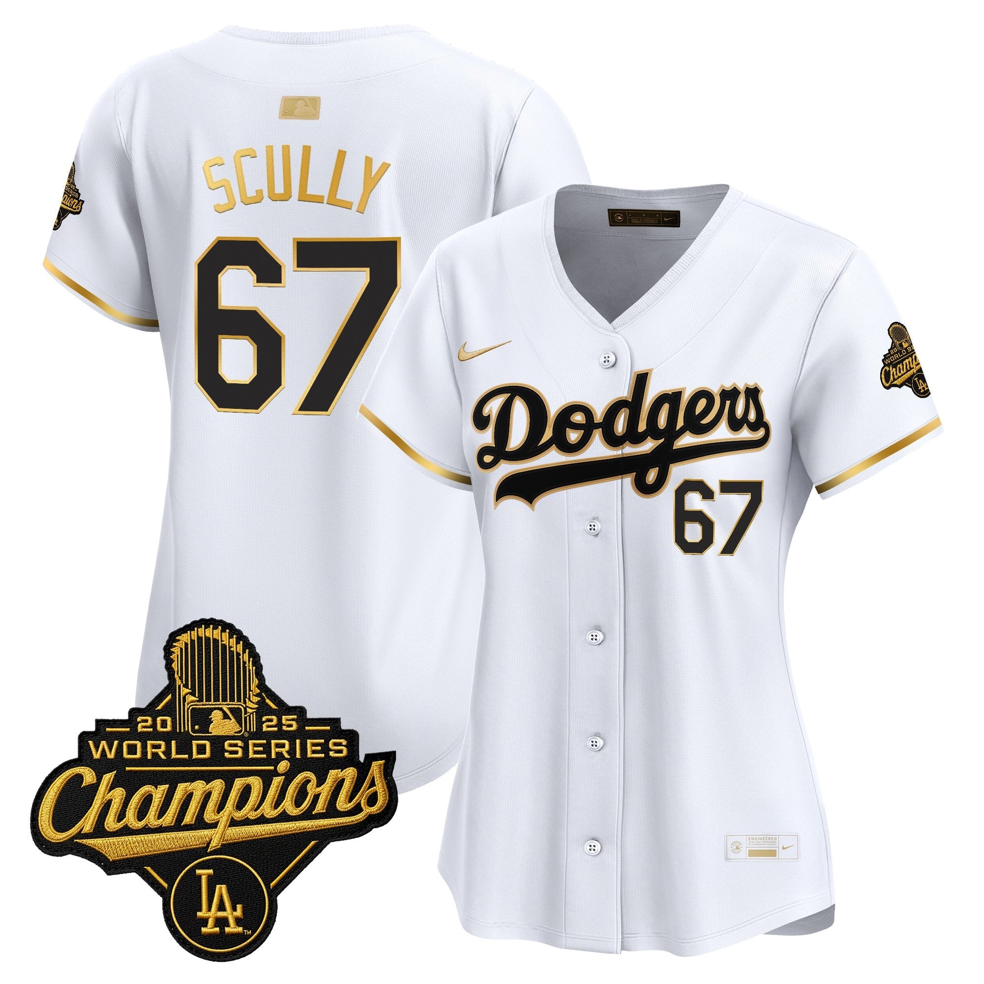 Women's Los Angeles Dodgers "Gold Collection" Premier Limited Jersey - All Stitched