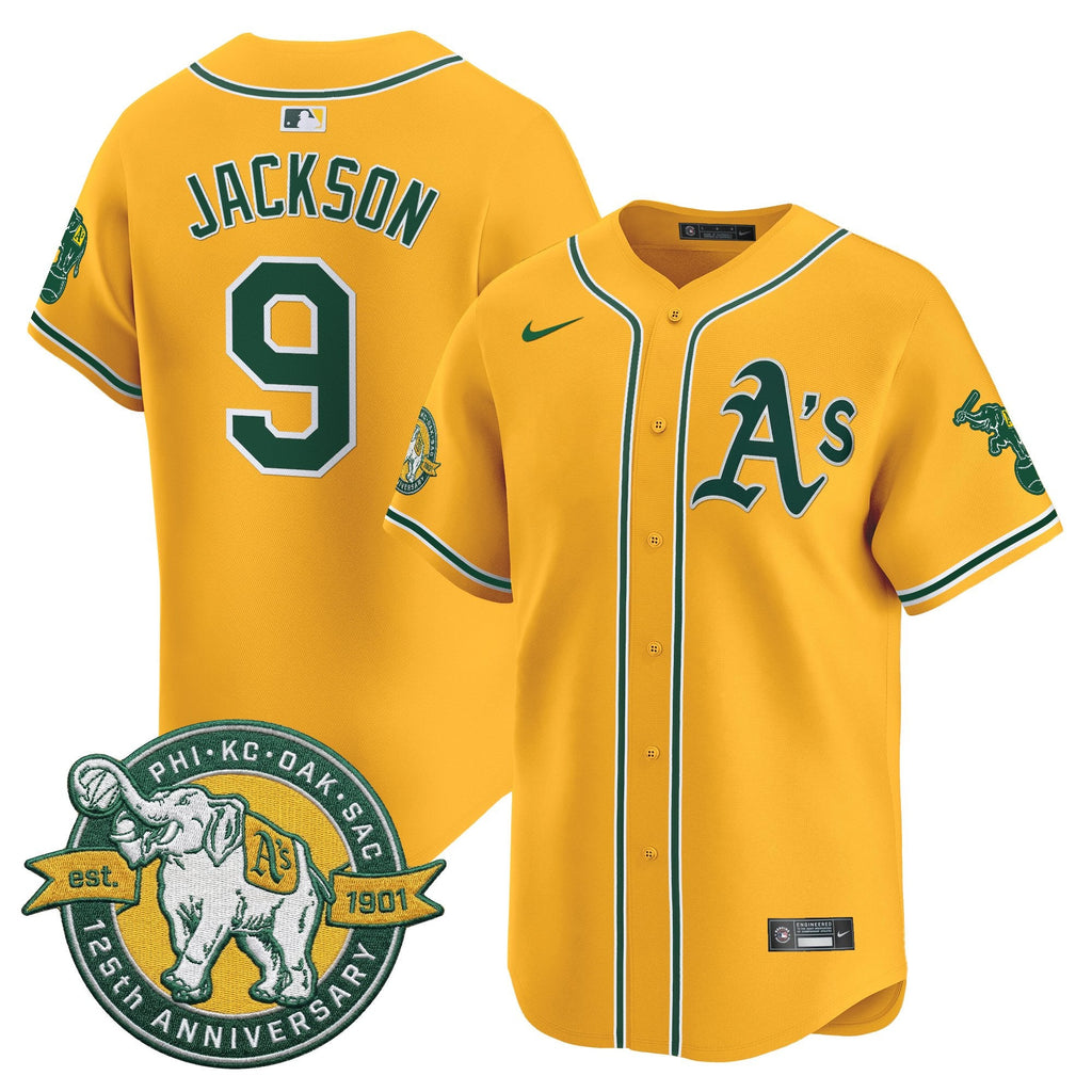 Men's Oakland Athletics 125th Anniversary Patch Vapor Premier Limited Jersey - All Stitched