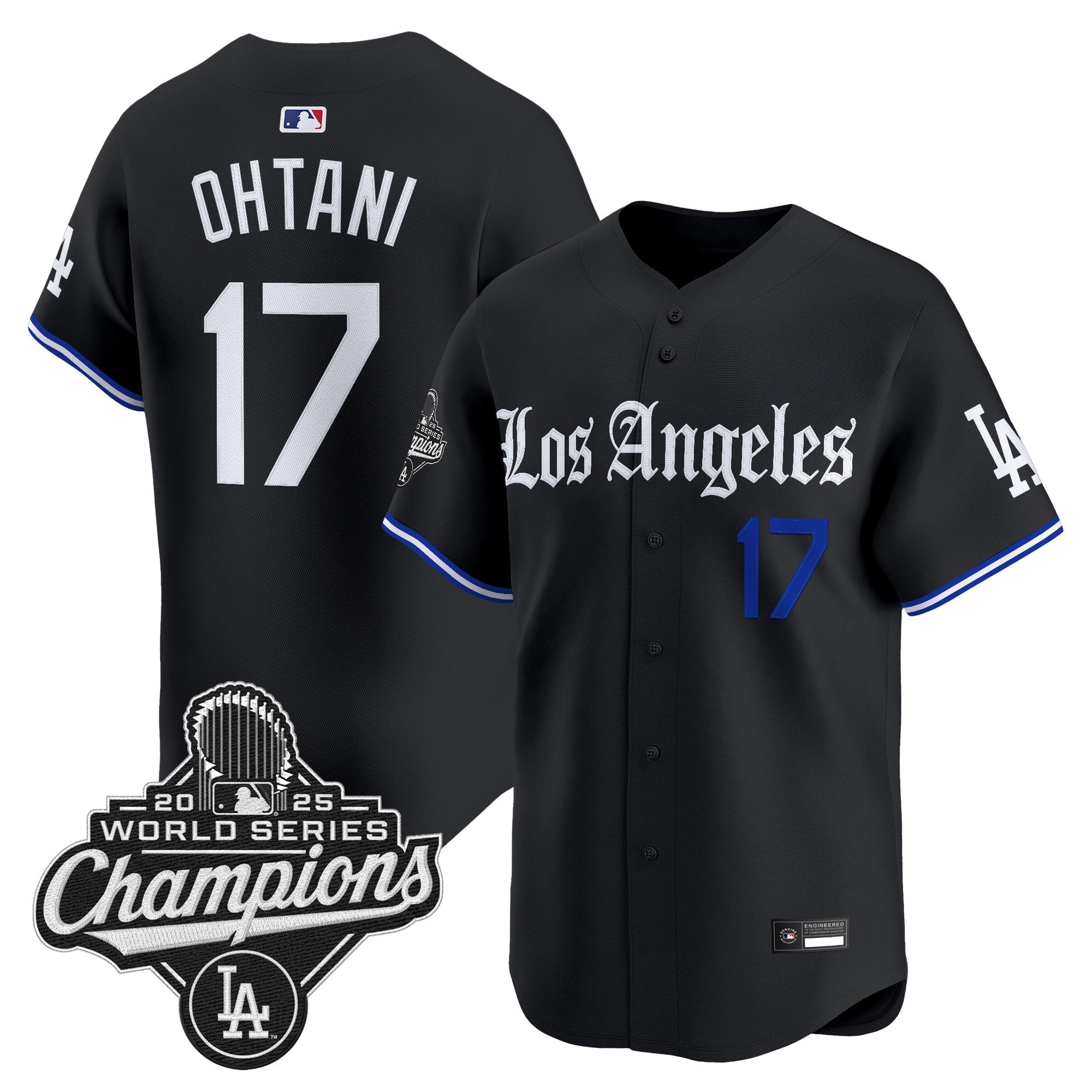Los Angeles Dodgers "Gothic Edition" Vapor Premier Limited Jersey - All Stitched