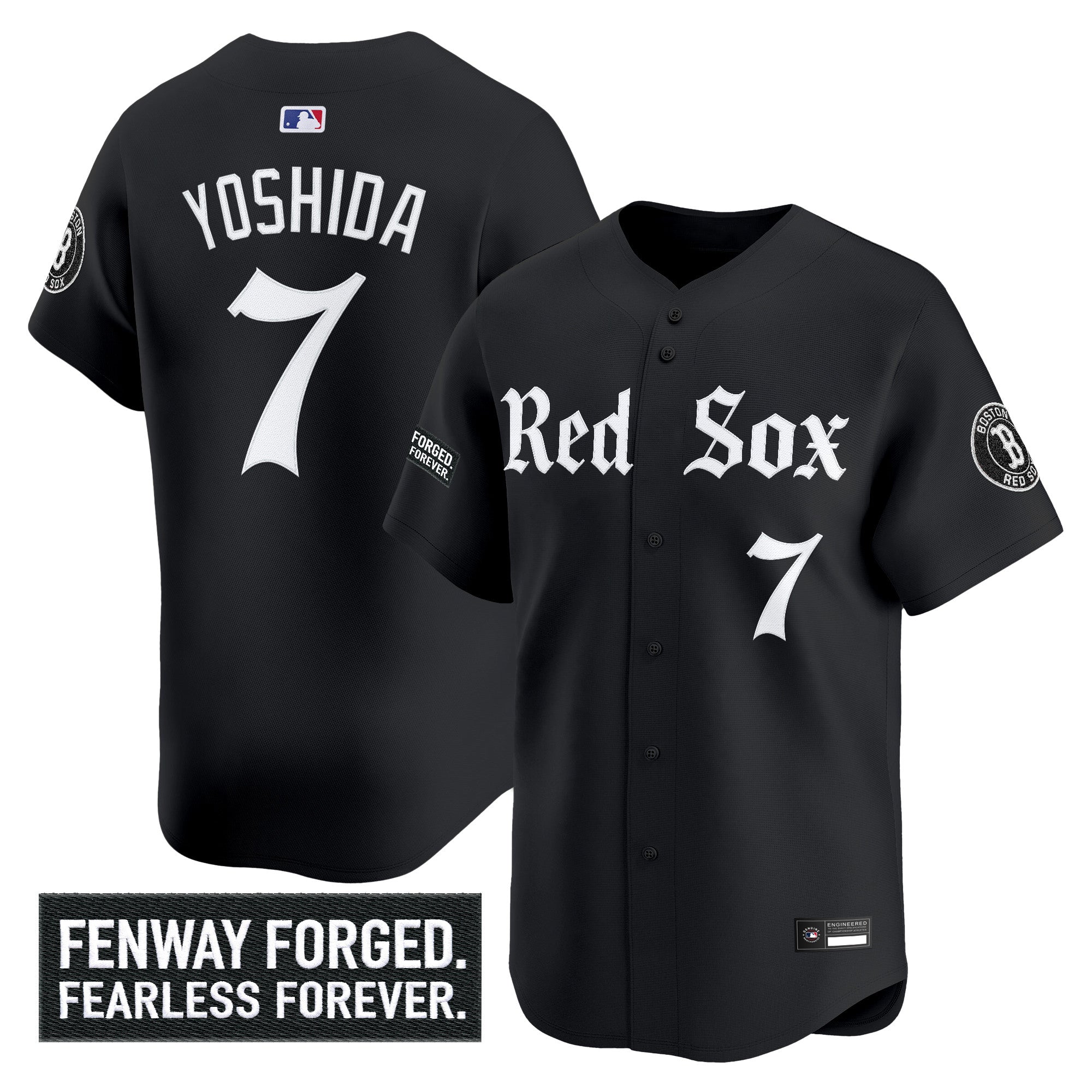Men's Boston Red Sox 'Gothic Edition' Vapor Premier Limited Jersey - All Stitched