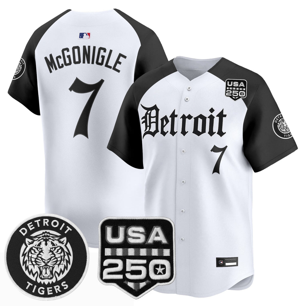 Men's Detroit Tigers ‘Gothic Edition’ Vapor Premier Limited Jersey - All Stitched