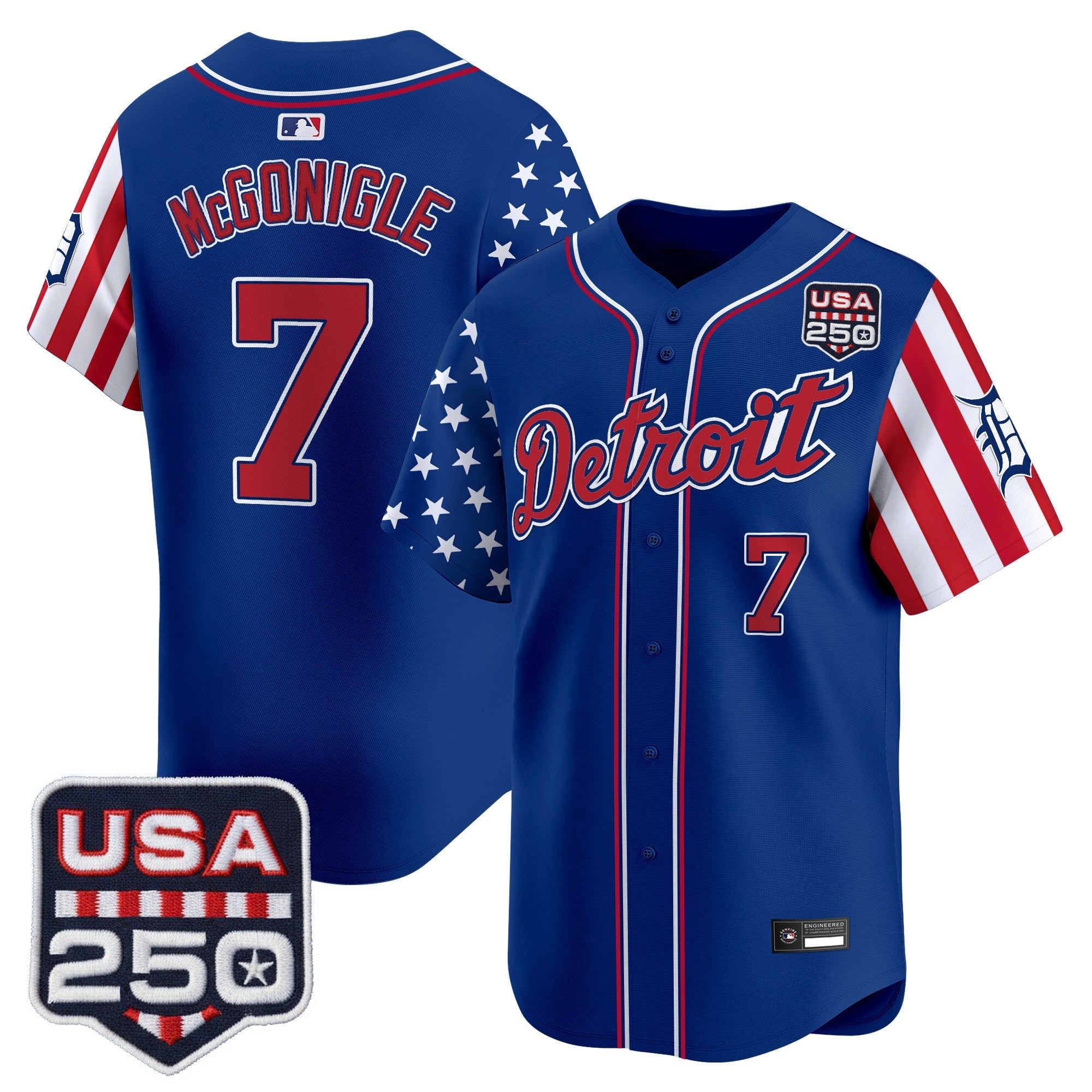 Men's Detroit Tigers "America250 Edition" Vapor Premier Limited Jersey - All Stitched