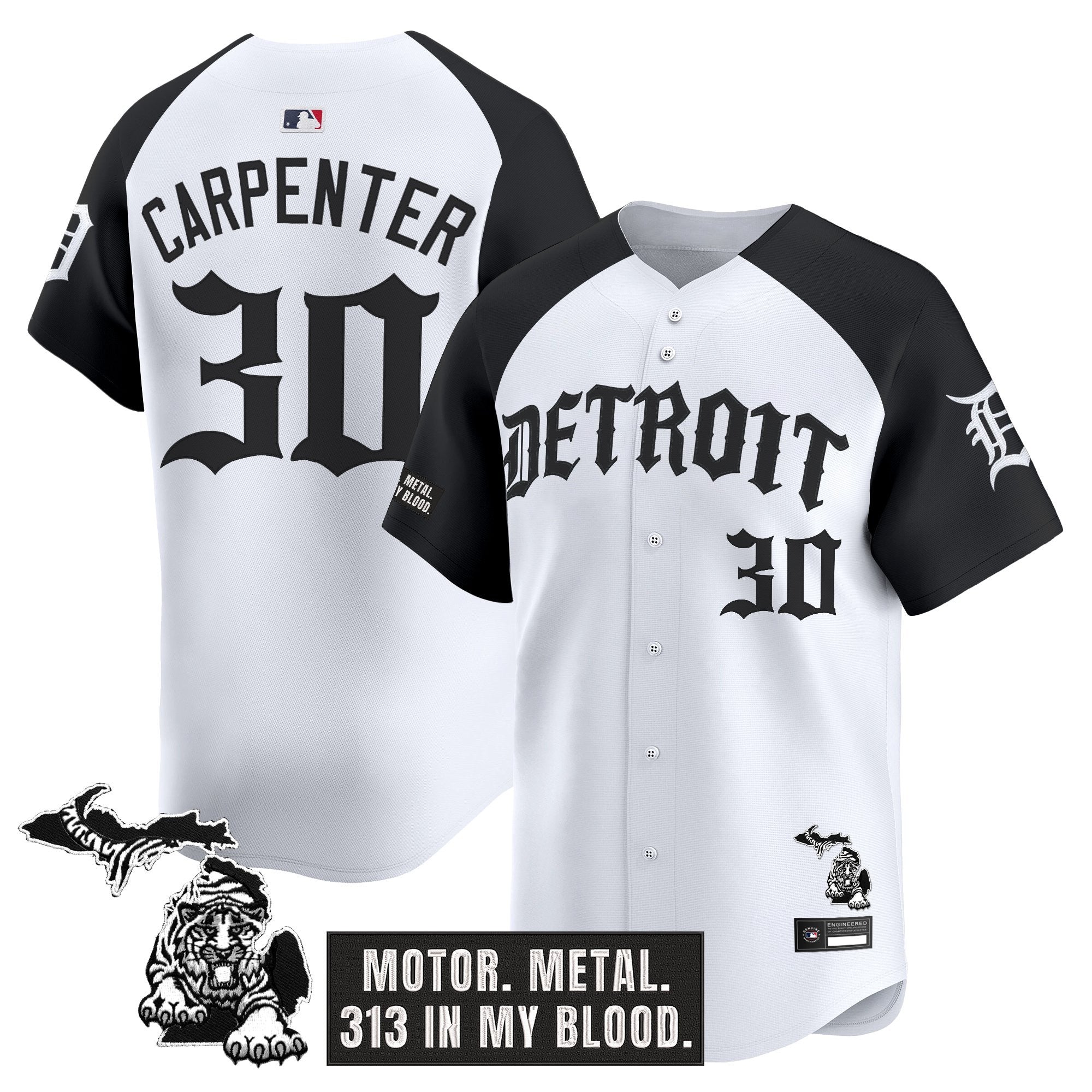 Men's Detroit Tigers 'Old English Edition' Vapor Premier Limited Jersey - All Stitched