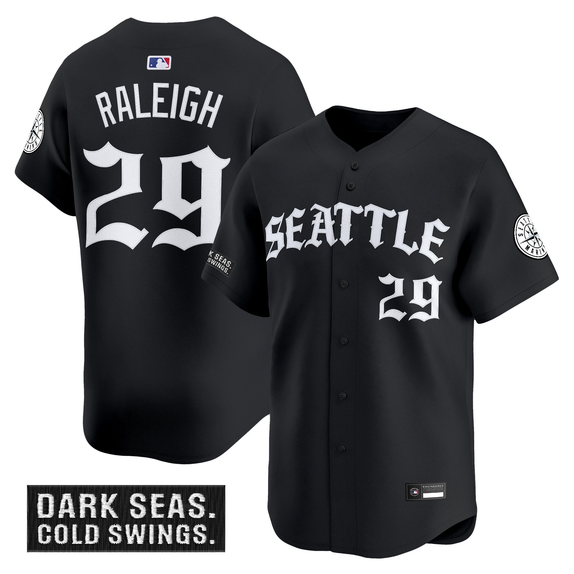 Men's Seattle Mariners 'Old English Edition' Vapor Premier Limited Jersey - All Stitched