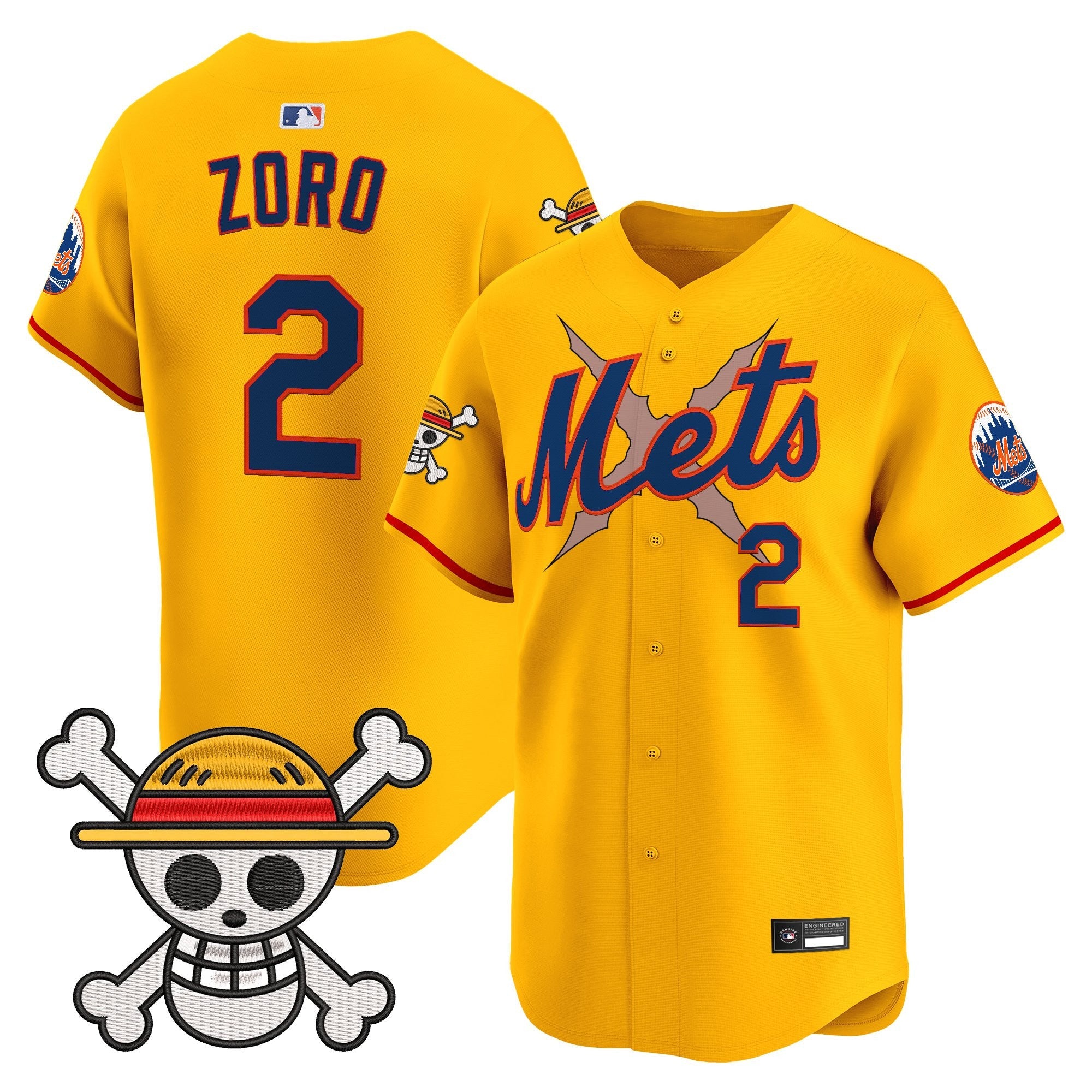 Men's New York Mets x One Piece Vapor Premier Limited Jersey - Stitched