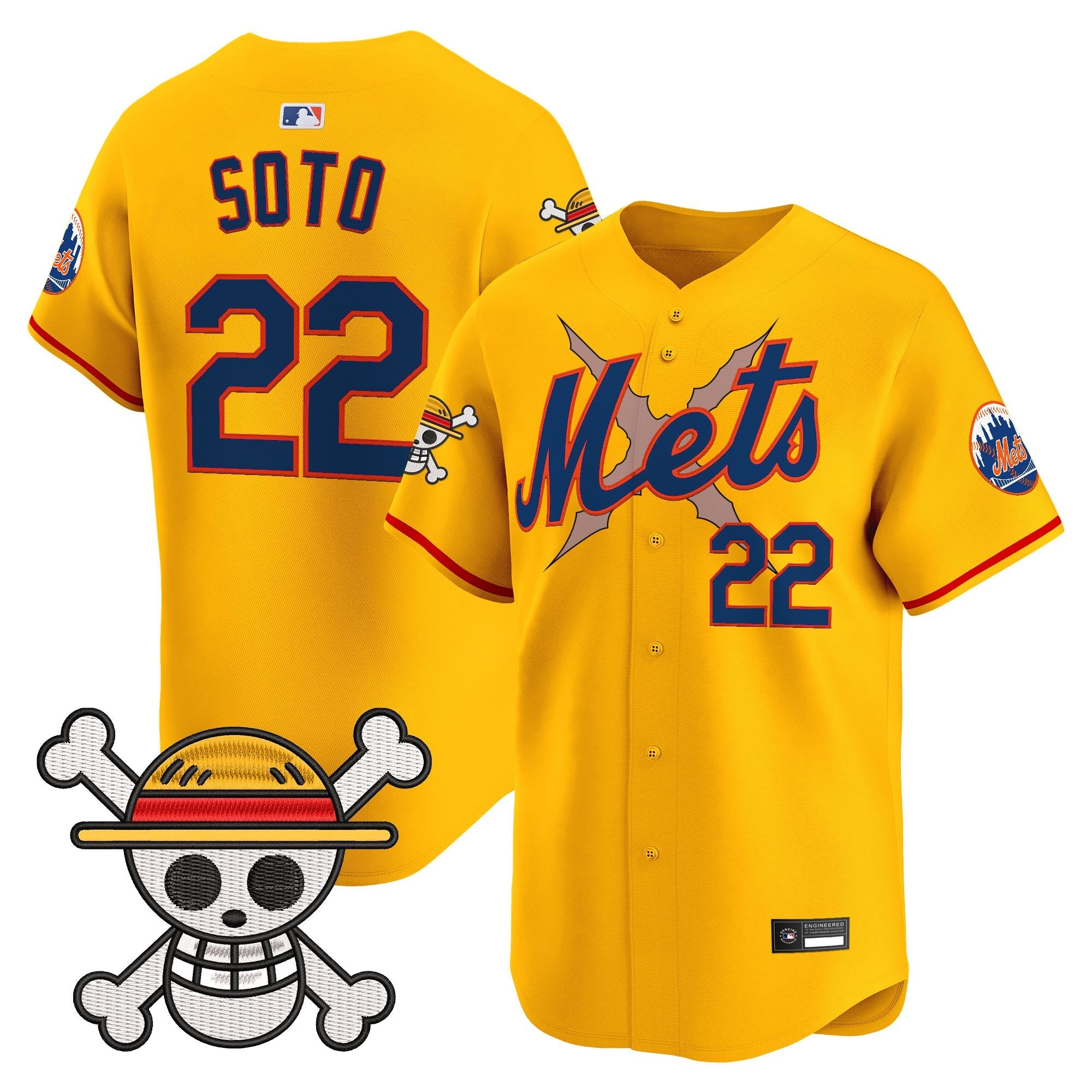Men's New York Mets x One Piece Vapor Premier Limited Jersey - Stitched