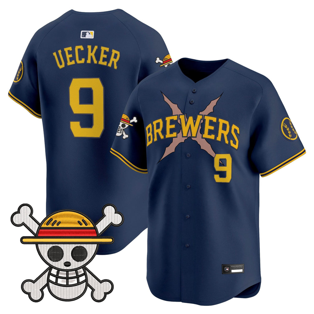 Men's Milwaukee Brewers x One Piece Vapor Premier Limited Jersey - Stitched