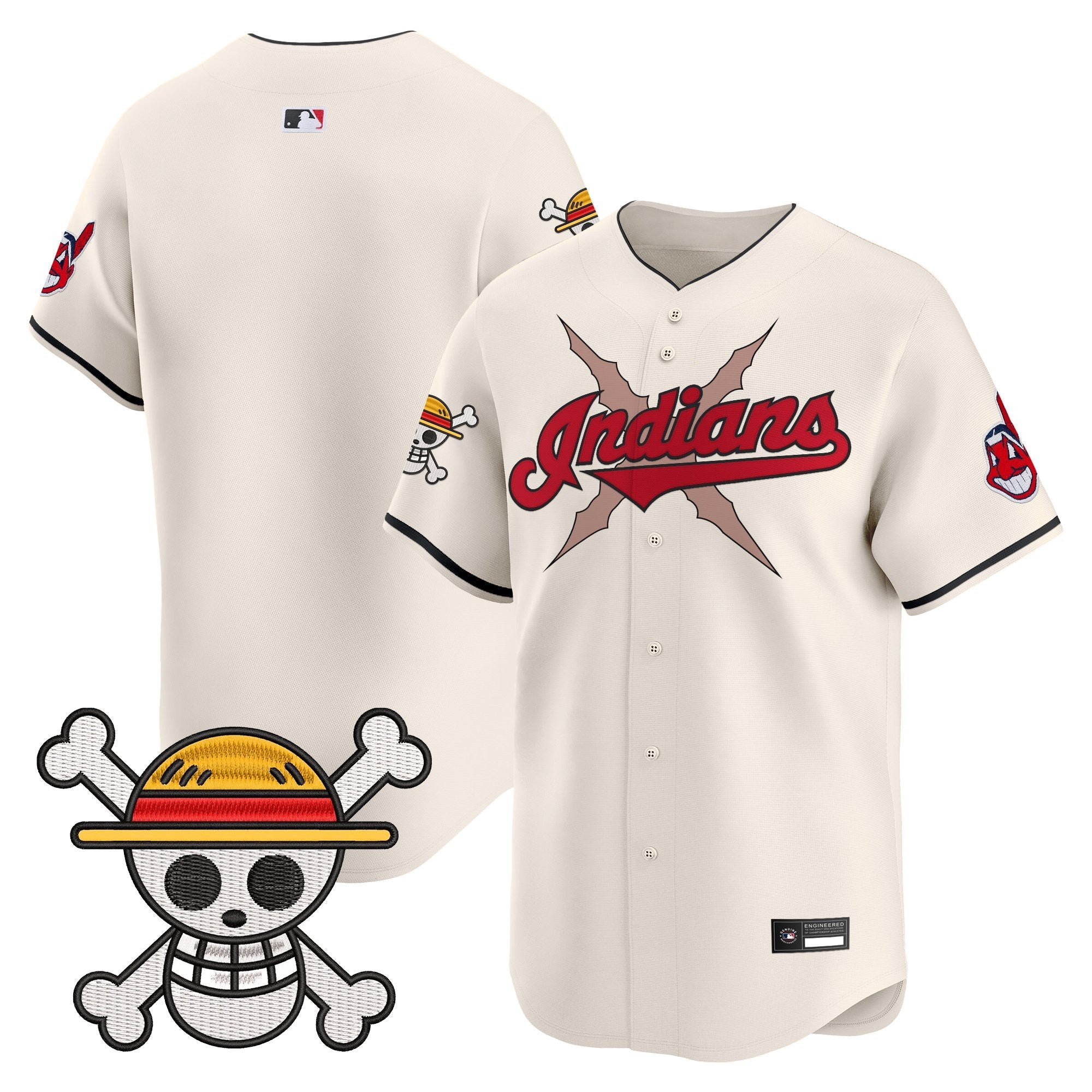 Men's Cleveland Indians x One Piece Vapor Premier Limited Jersey - Stitched