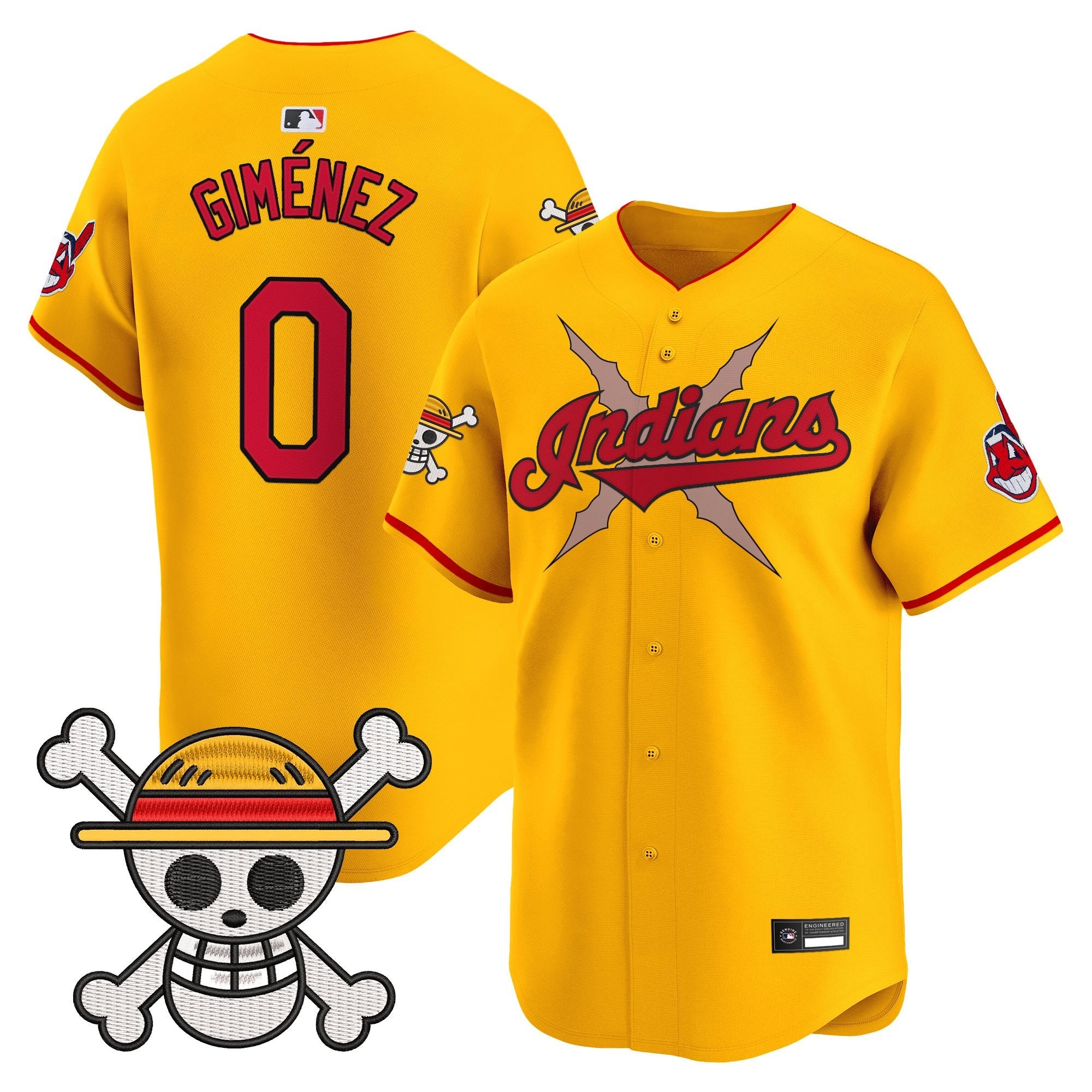Men's Cleveland Indians x One Piece Vapor Premier Limited Jersey - Stitched