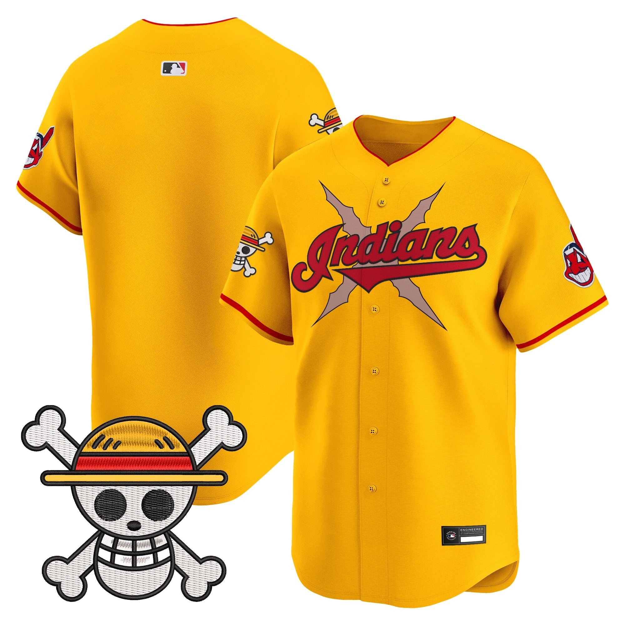 Men's Cleveland Indians x One Piece Vapor Premier Limited Jersey - Stitched
