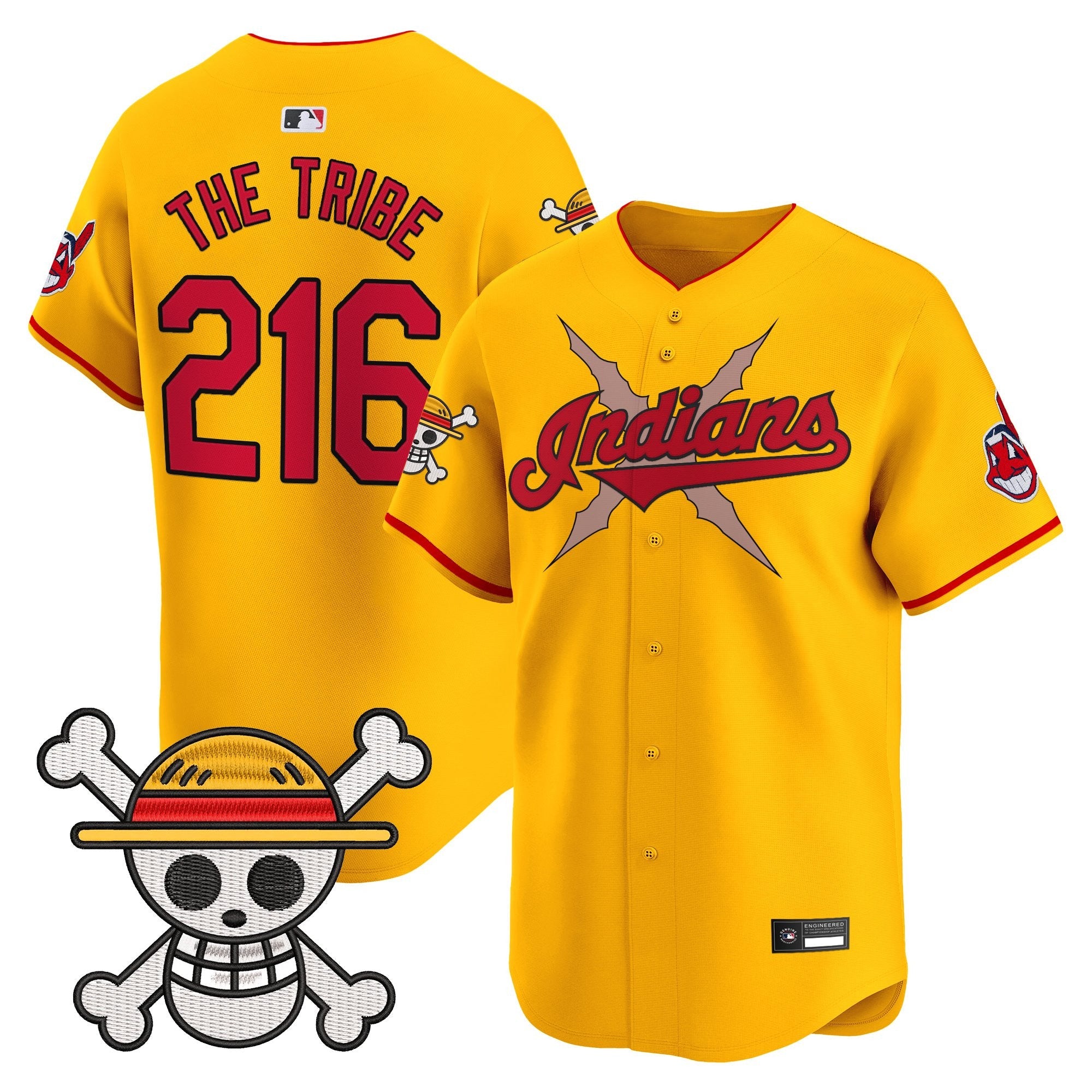 Men's Cleveland Indians x One Piece Vapor Premier Limited Jersey - Stitched