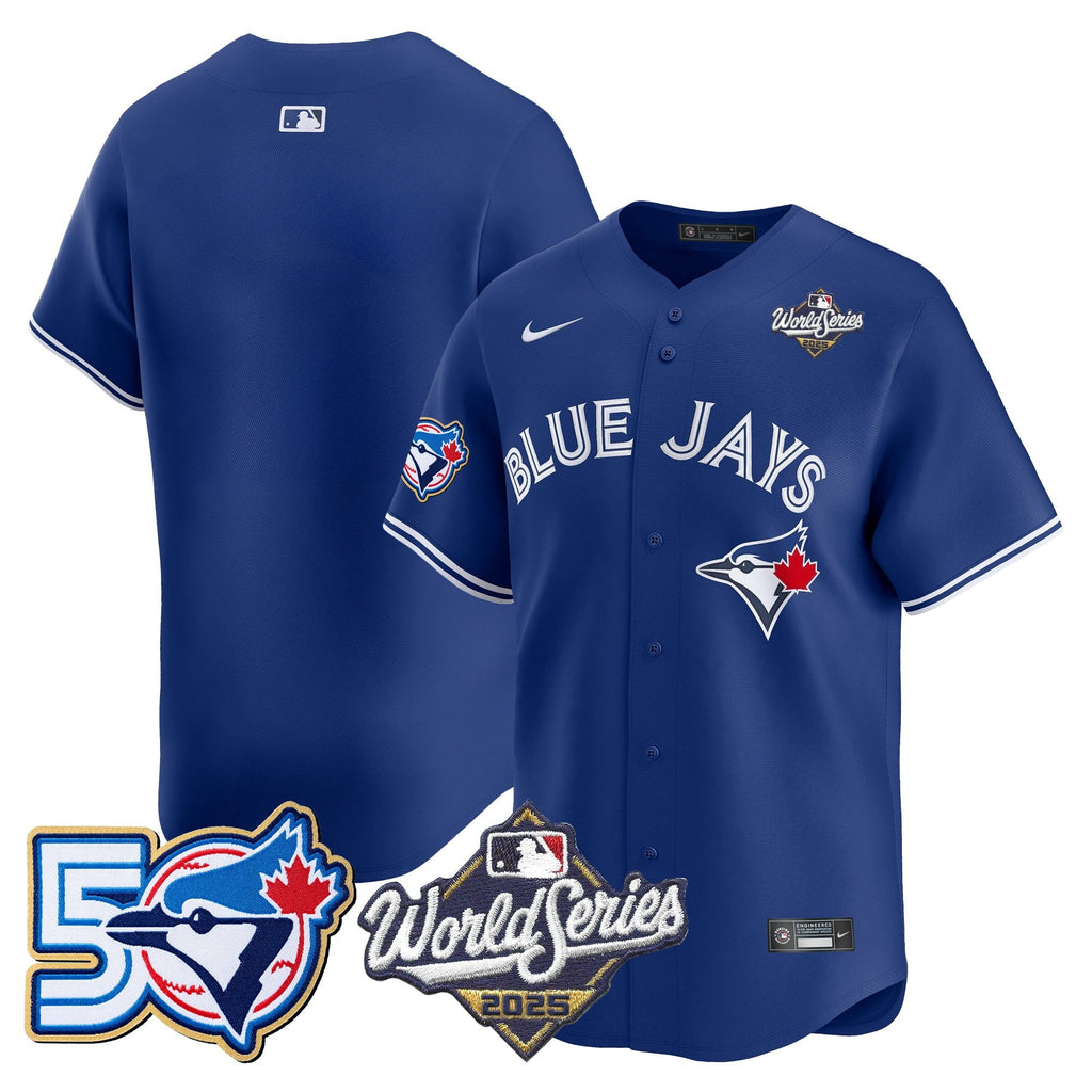 Men's Toronto Blue Jays 2025 World Series Vapor Premier Limited Jersey - 50 Seasons Patch - All Stitched