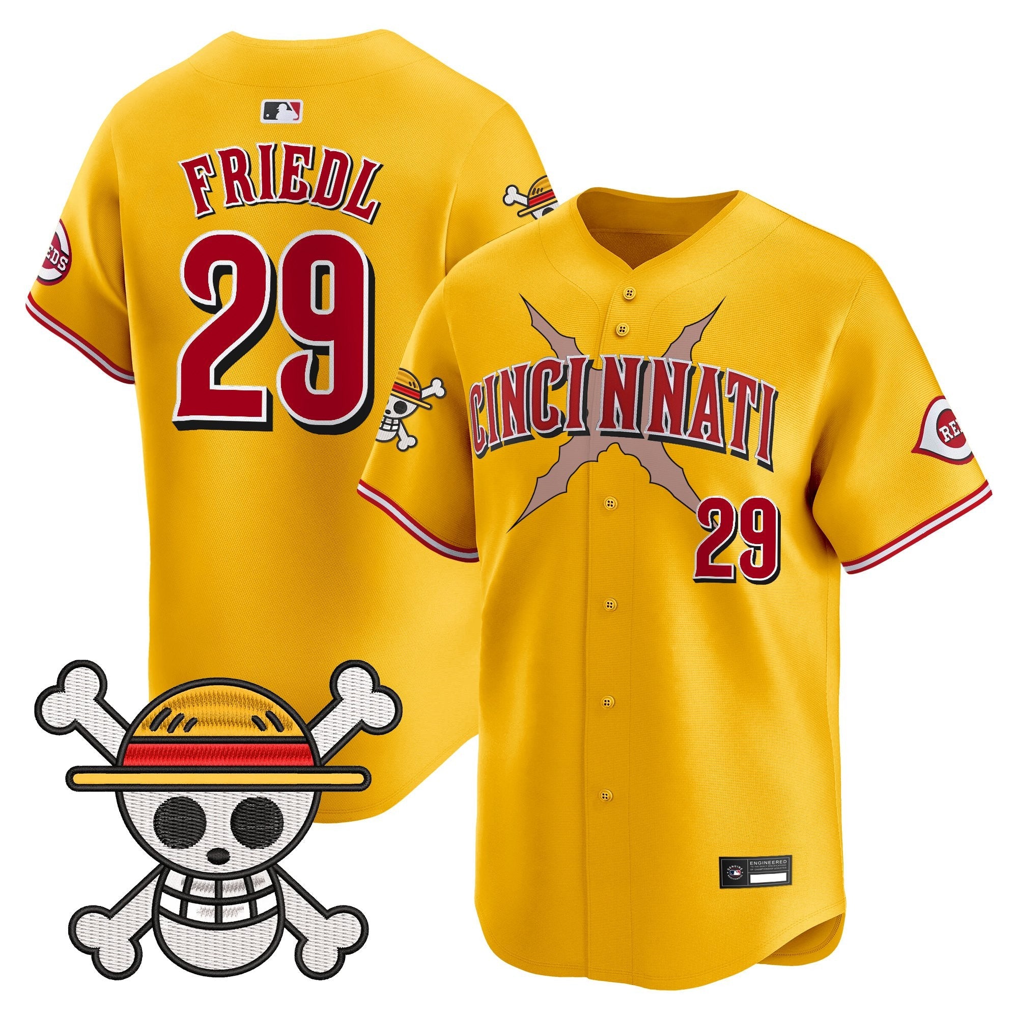 Men's Cincinnati Reds x One Piece Vapor Premier Limited Jersey - Stitched