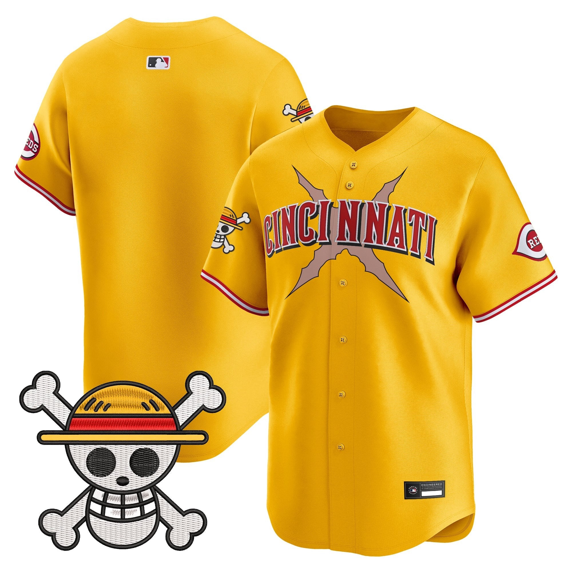 Men's Cincinnati Reds x One Piece Vapor Premier Limited Jersey - Stitched