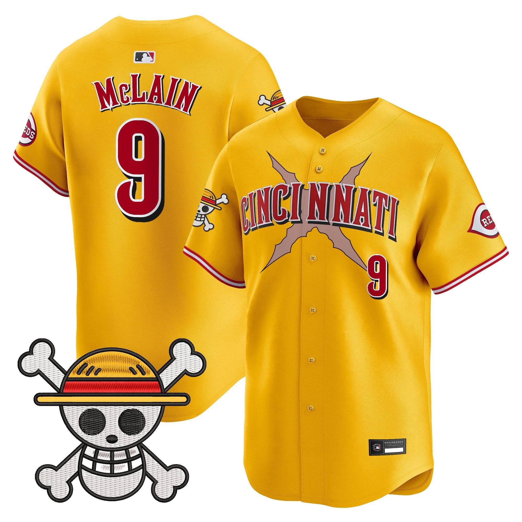 Men's Cincinnati Reds x One Piece Vapor Premier Limited Jersey - Stitched