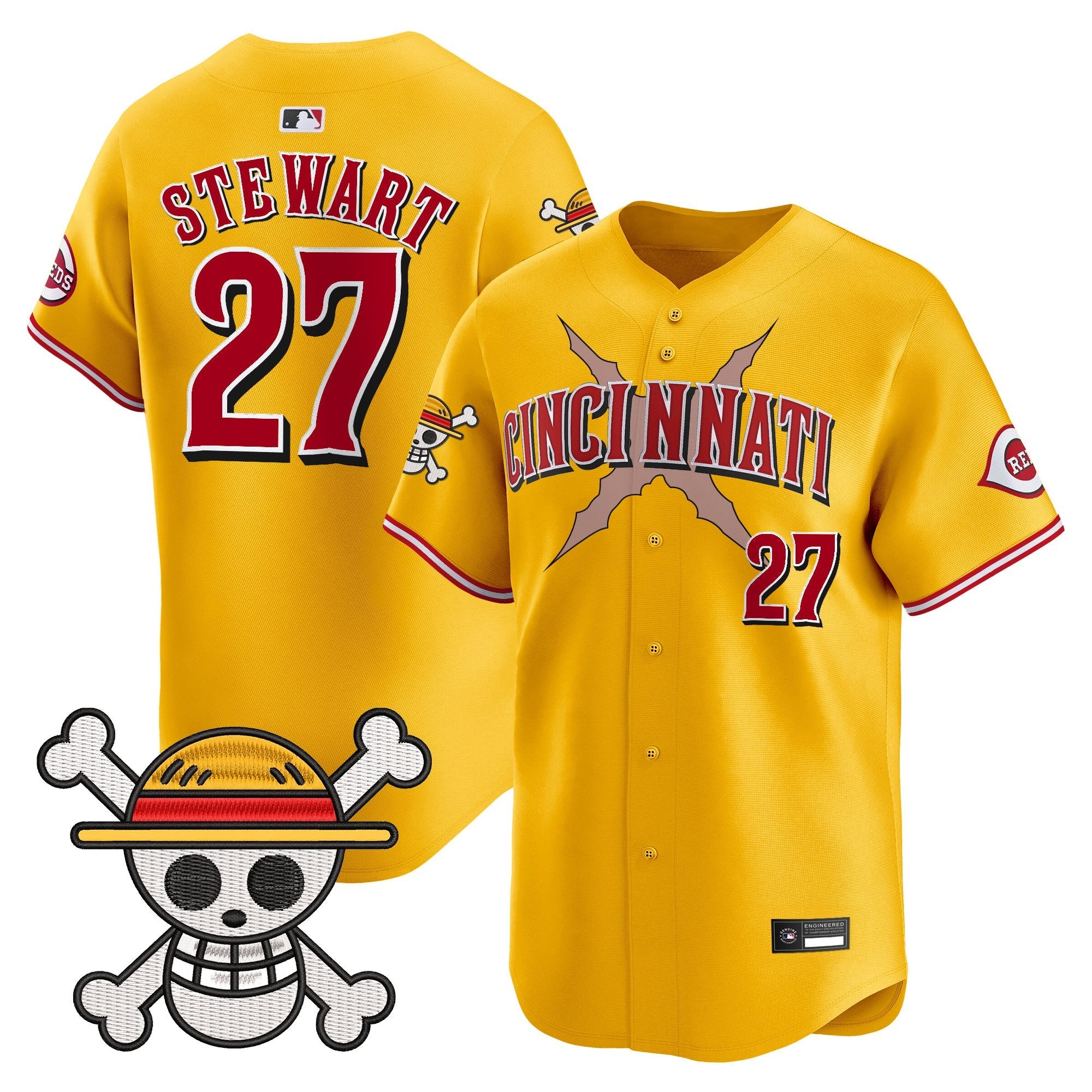 Men's Cincinnati Reds x One Piece Vapor Premier Limited Jersey - Stitched