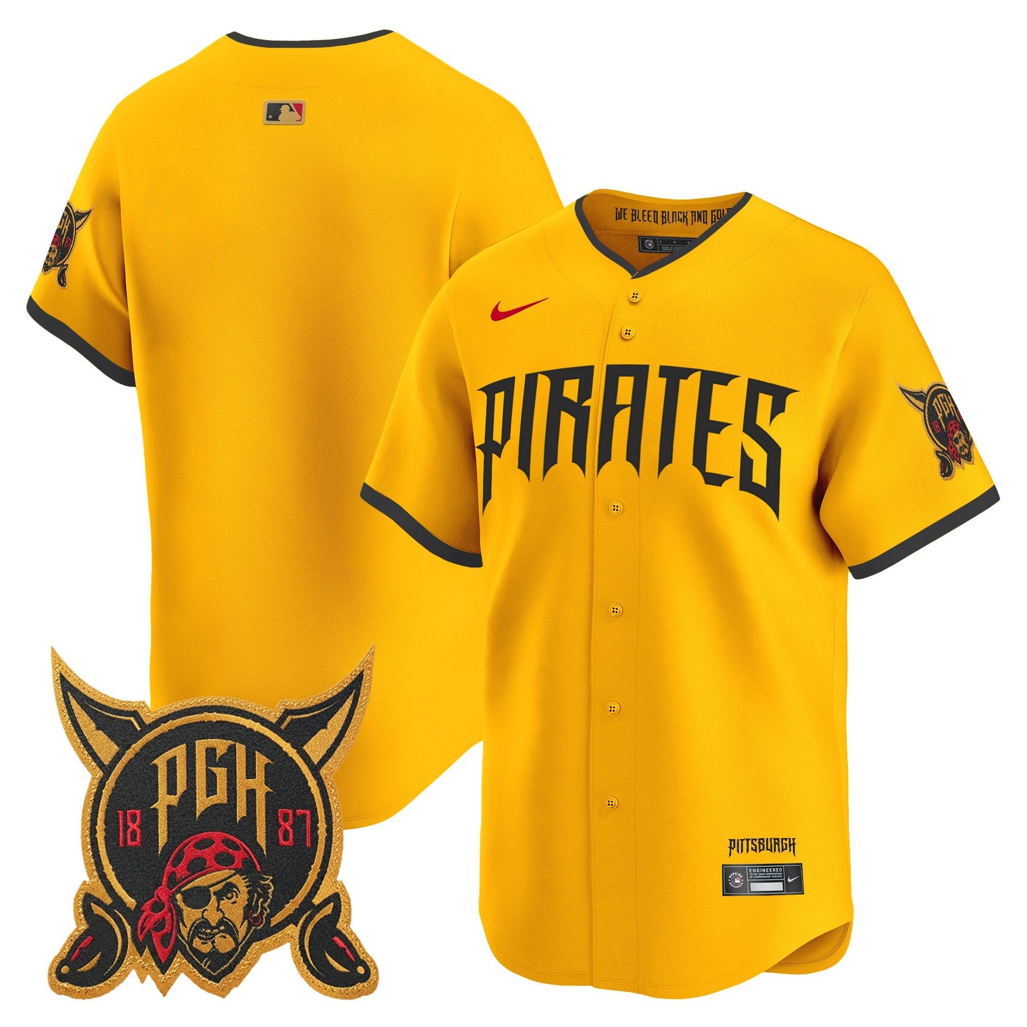 Men's Pittsburgh Pirates 2026 City Connect Vapor Premier Limited Jersey - All Stitched