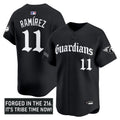 Men's Cleveland Guardians 'Gothic Iron Edition' Vapor Premier Limited Jersey - All Stitched