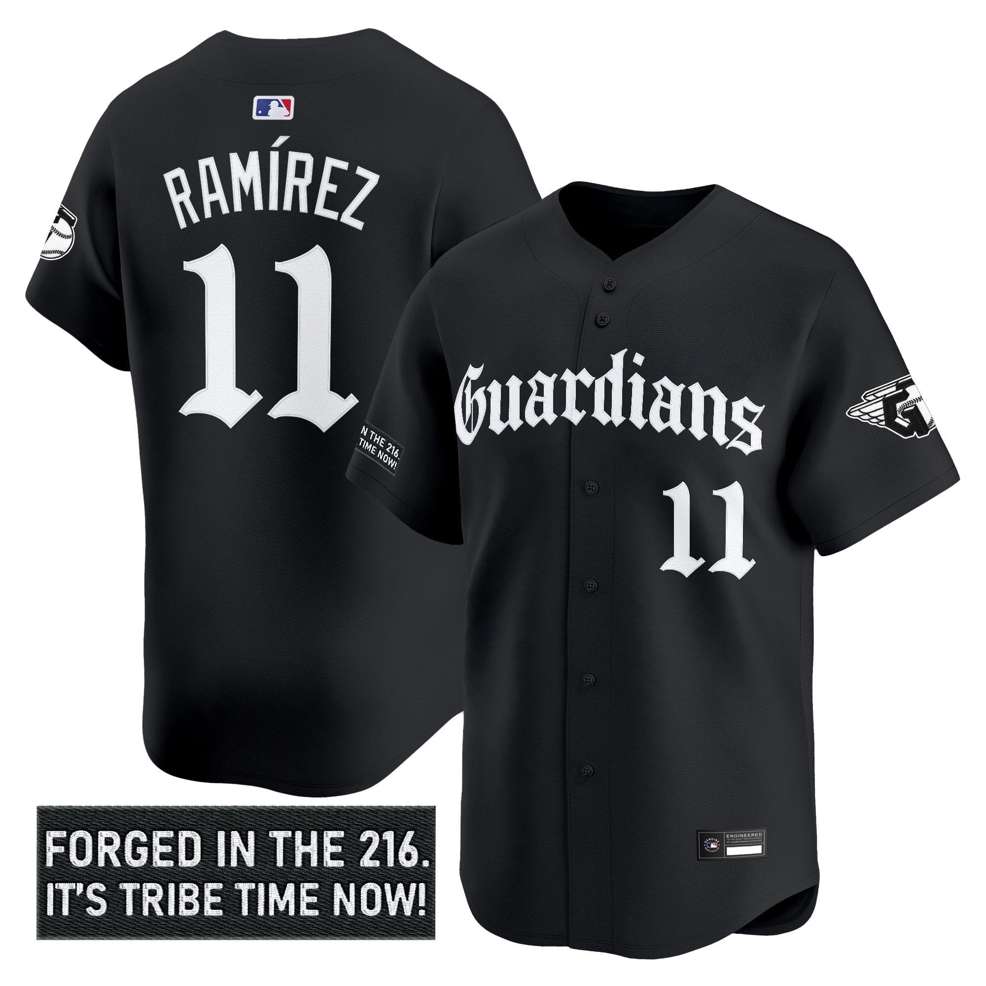 Men's Cleveland Guardians 'Gothic Iron Edition' Vapor Premier Limited Jersey - All Stitched
