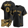 # 0 Andrés Giménez Toronto Blue Jays 50 Seasons Patch Vapor Premier Limited Jersey - All Stitched