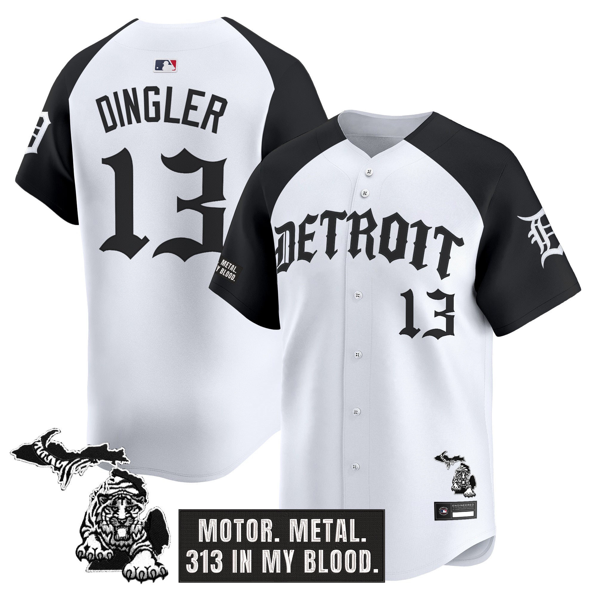 Men's Detroit Tigers 'Old English Edition' Vapor Premier Limited Jersey - All Stitched