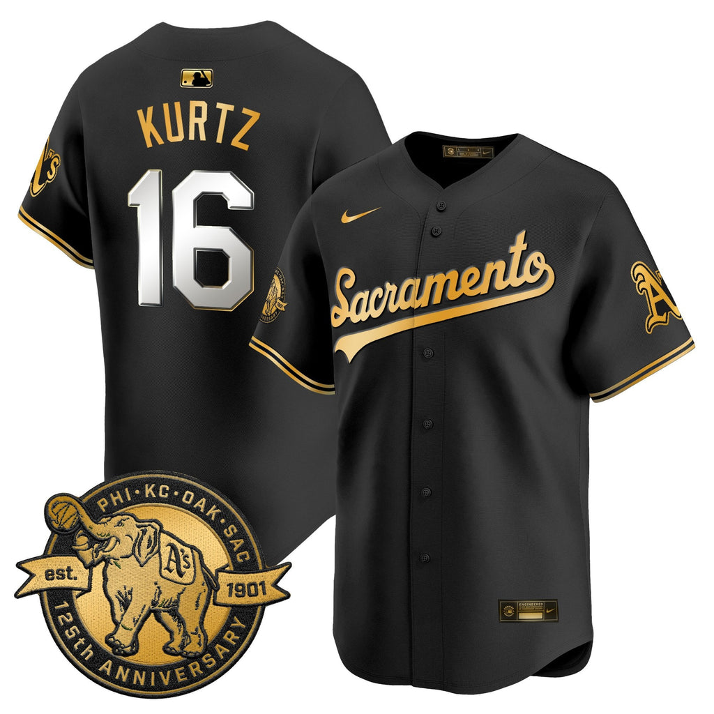 Men's Athletics 'Sacramento Edition' Vapor Premier Limited Jersey - 125th Anniversary Patch - All Stitched