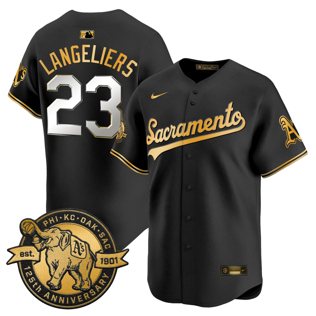 Men's Athletics 'Sacramento Edition' Vapor Premier Limited Jersey - 125th Anniversary Patch - All Stitched