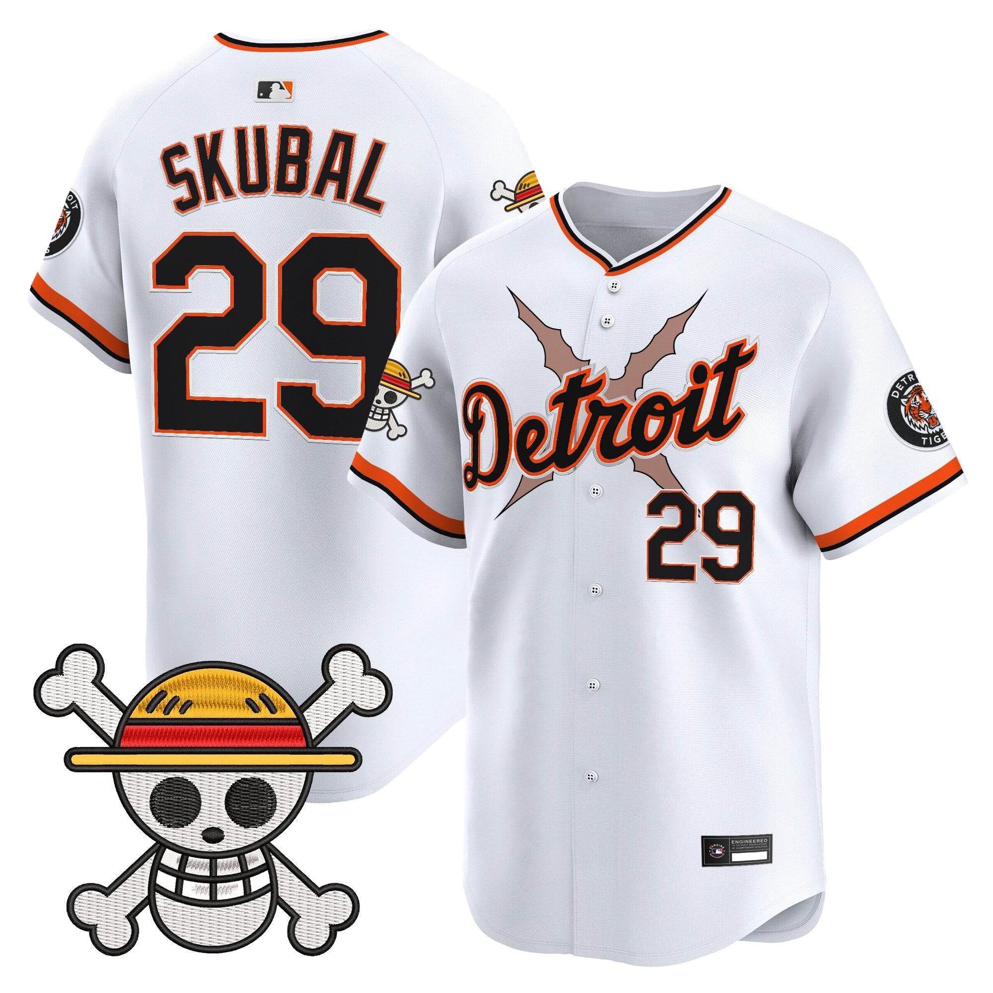 Men's Detroit Tigers x One Piece Vapor Premier Limited Jersey - Stitched