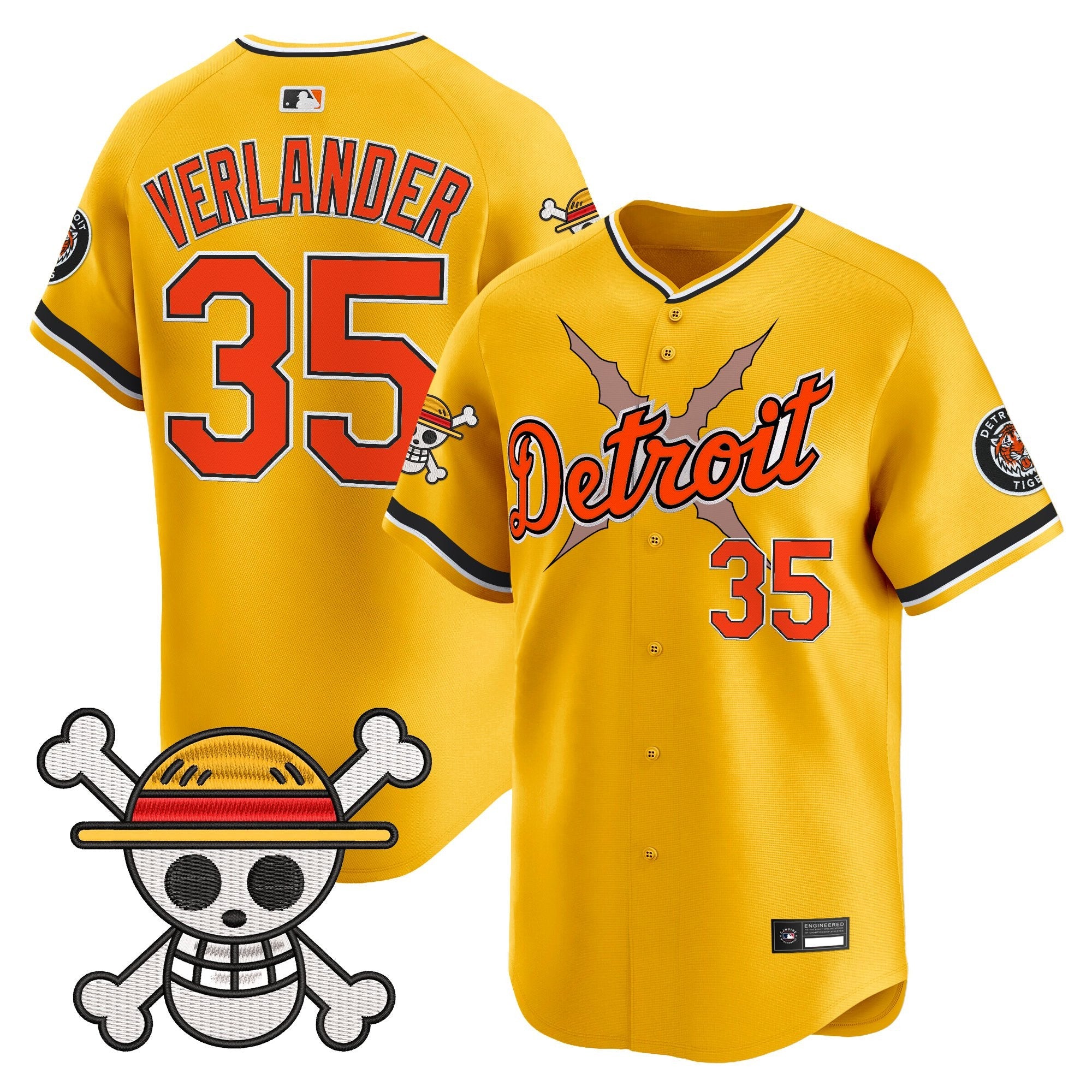 Men's Detroit Tigers x One Piece Vapor Premier Limited Jersey - Stitched