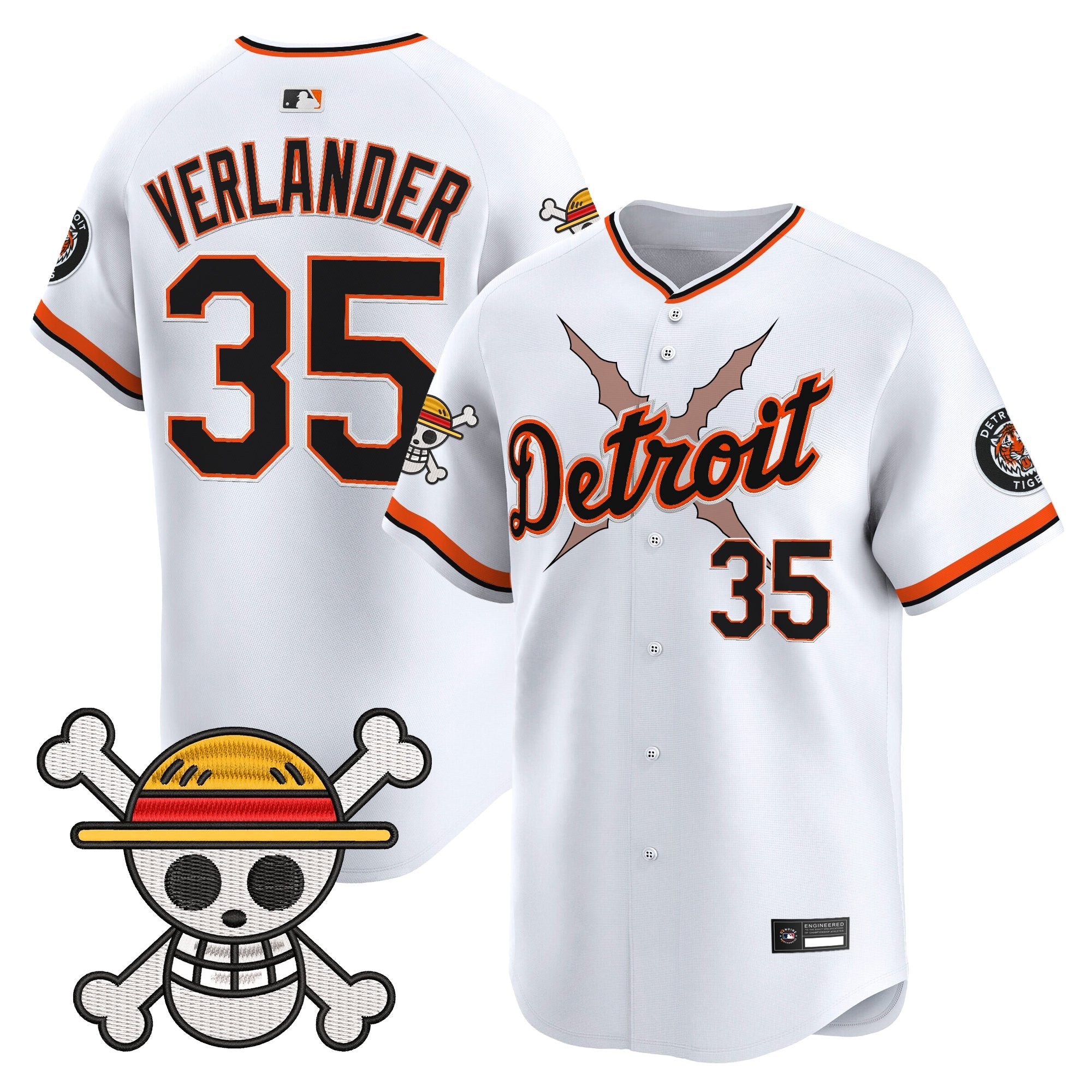Men's Detroit Tigers x One Piece Vapor Premier Limited Jersey - Stitched