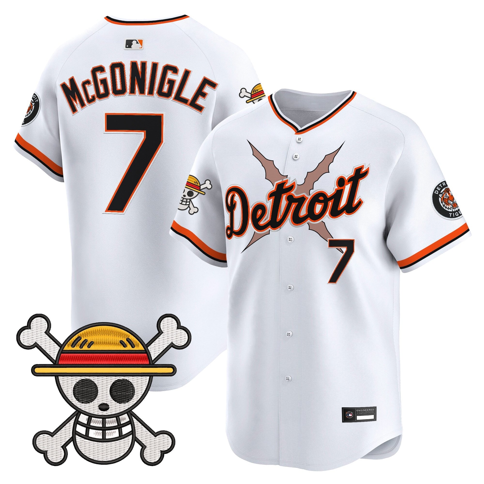 Men's Detroit Tigers x One Piece Vapor Premier Limited Jersey - Stitched