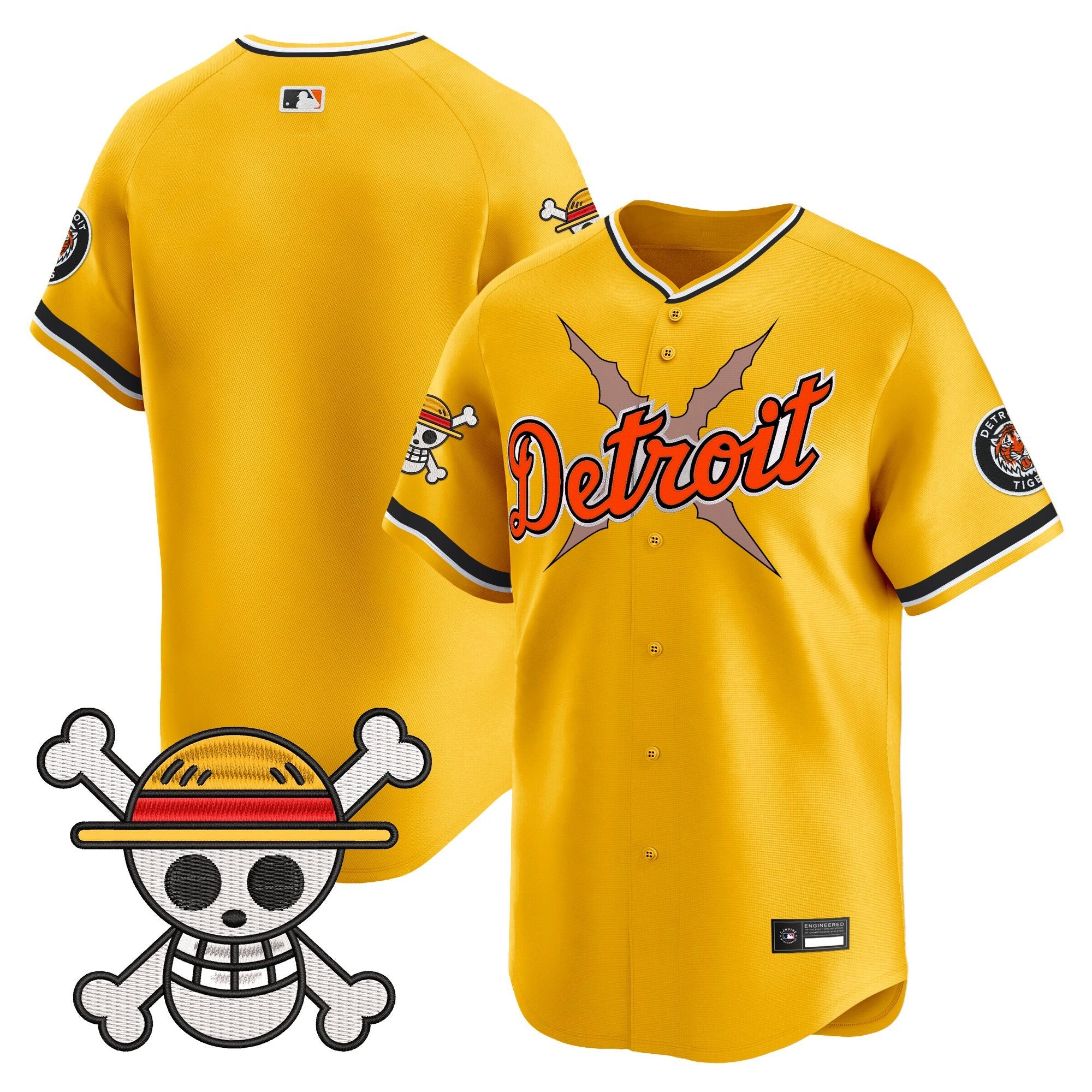 Men's Detroit Tigers x One Piece Vapor Premier Limited Jersey - Stitched
