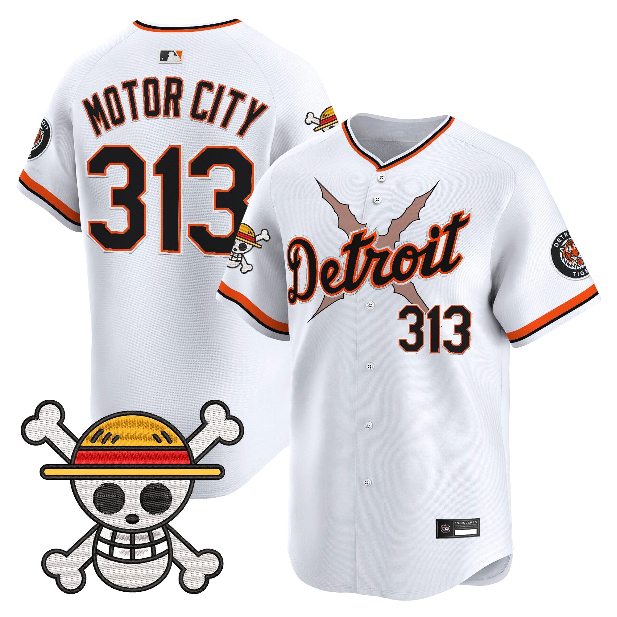 Men's Detroit Tigers x One Piece Vapor Premier Limited Jersey - Stitched