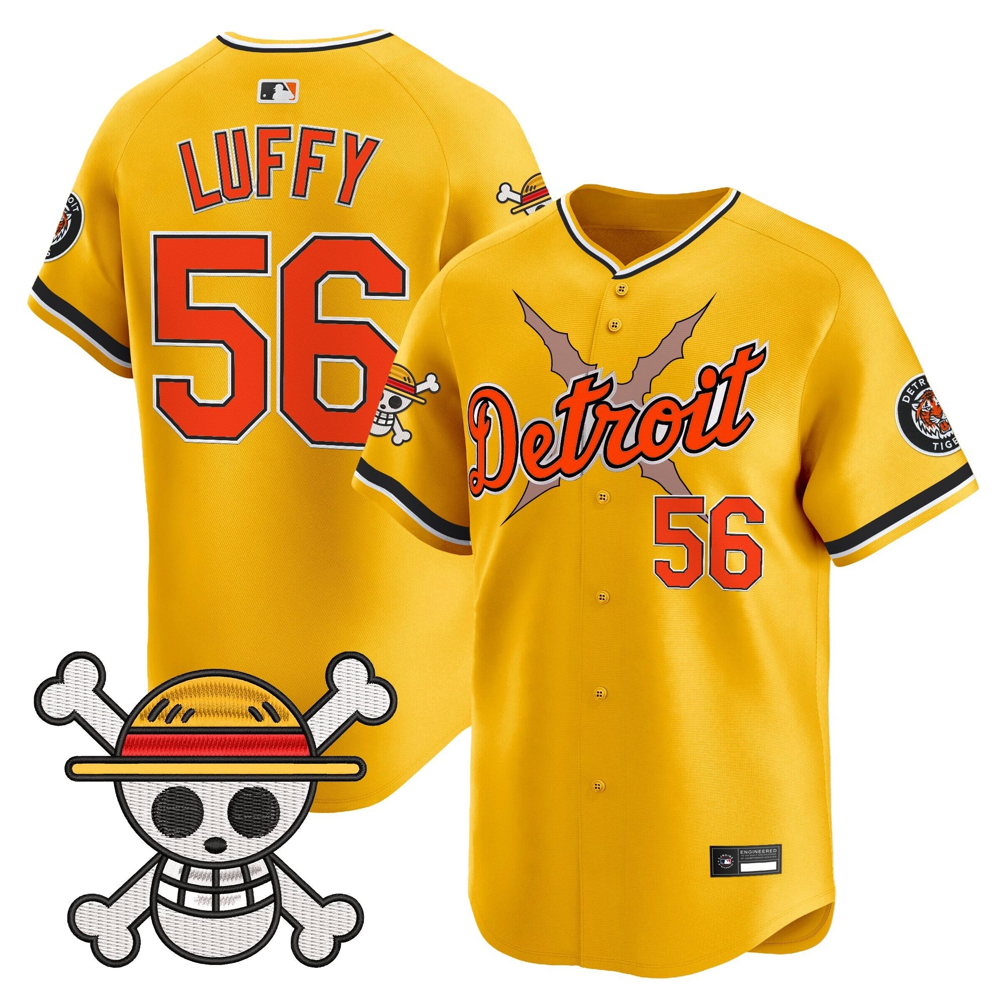 Men's Detroit Tigers x One Piece Vapor Premier Limited Jersey - Stitched